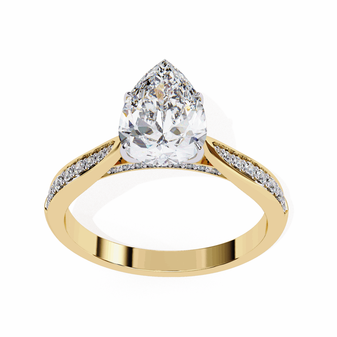 1.25 Carat Pear True Love Solitaire Ring in Moissanite | House of Estara