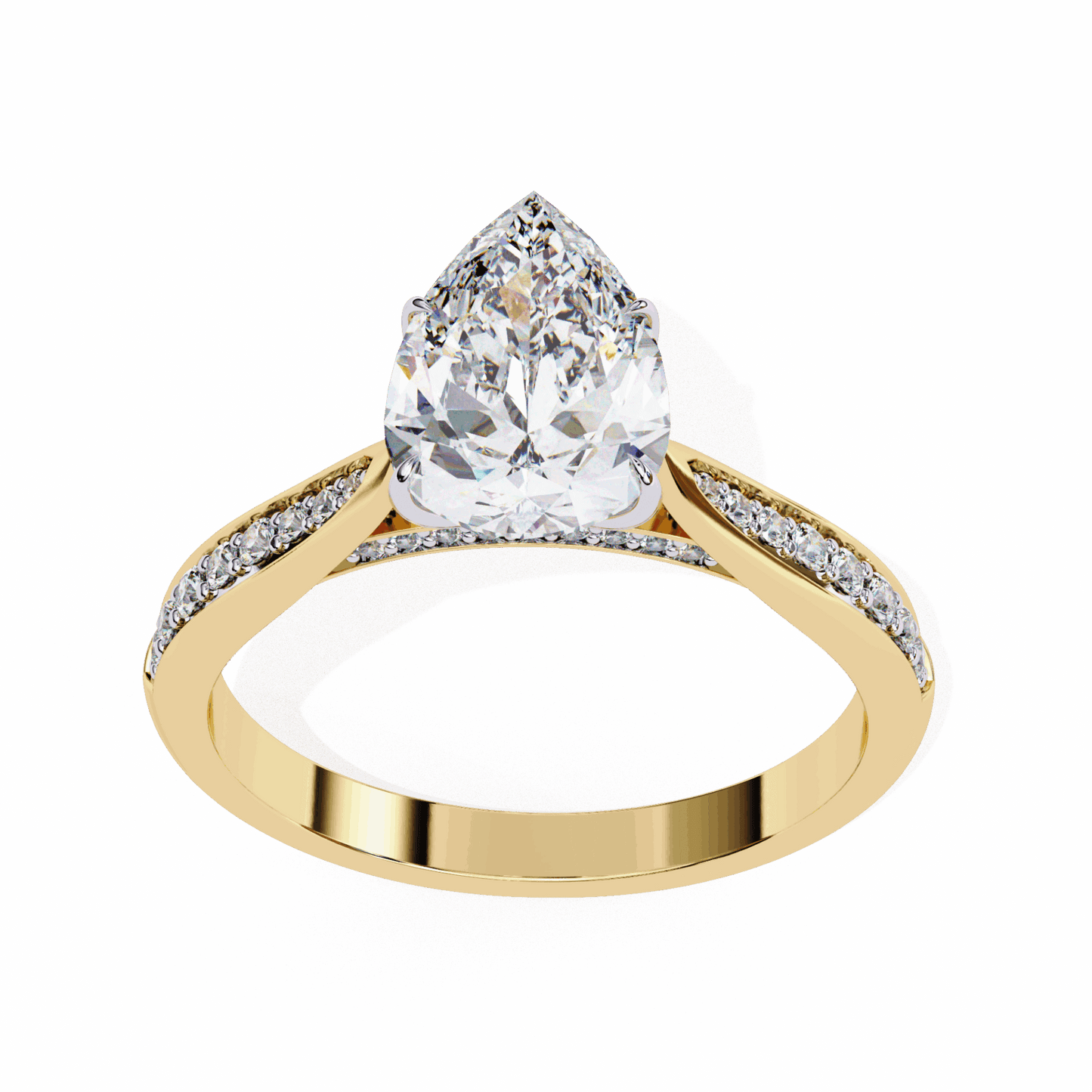 1.25 Carat Pear True Love Solitaire Ring in Moissanite | House of Estara