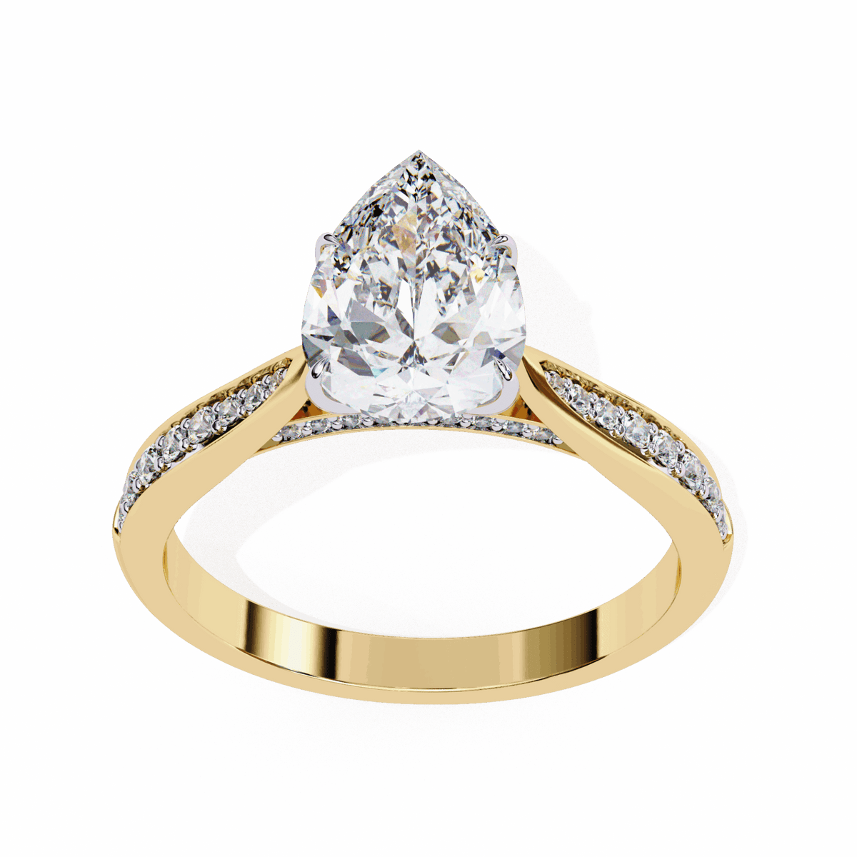 1.25 Carat Pear True Love Solitaire Ring in Moissanite | House of Estara