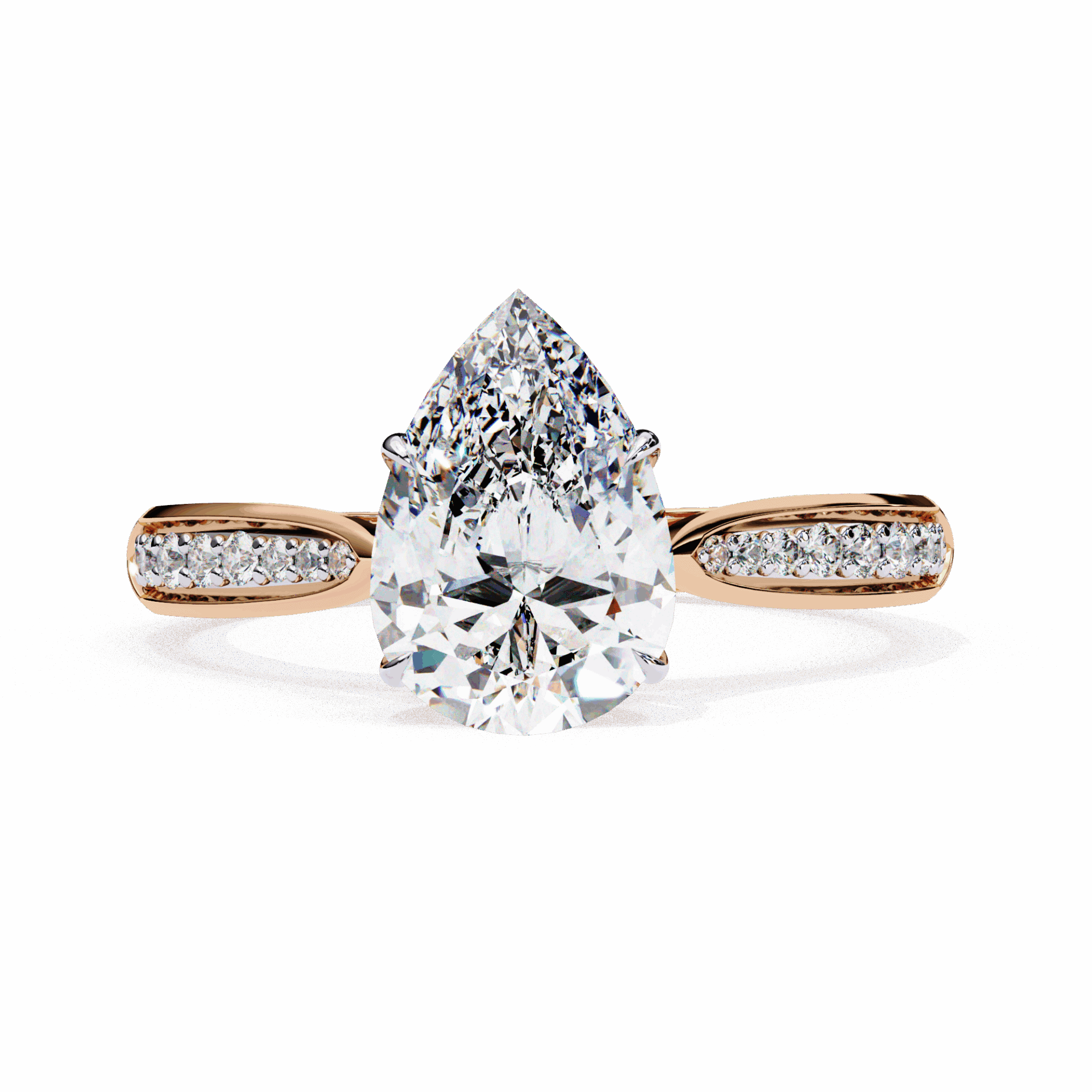 1.25 Carat Pear True Love Solitaire Ring in Moissanite | House of Estara