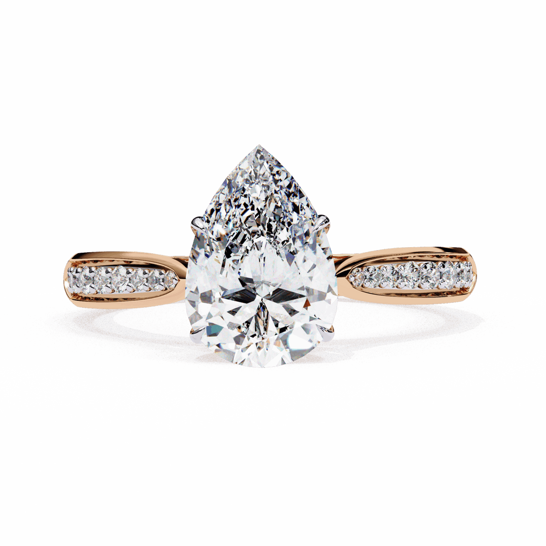 1.25 Carat Pear True Love Solitaire Ring in Moissanite | House of Estara