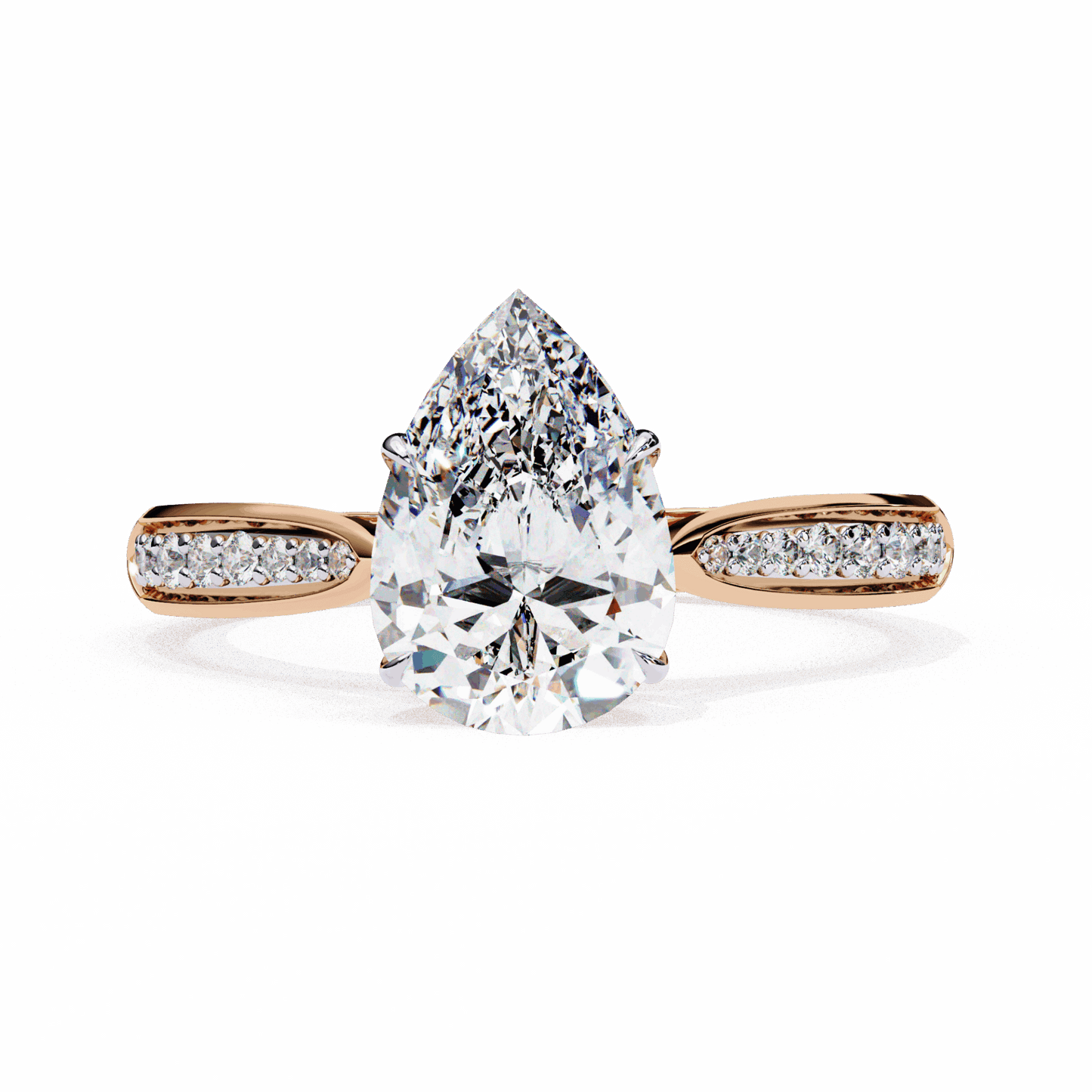 1.25 Carat Pear True Love Solitaire Ring in Moissanite | House of Estara