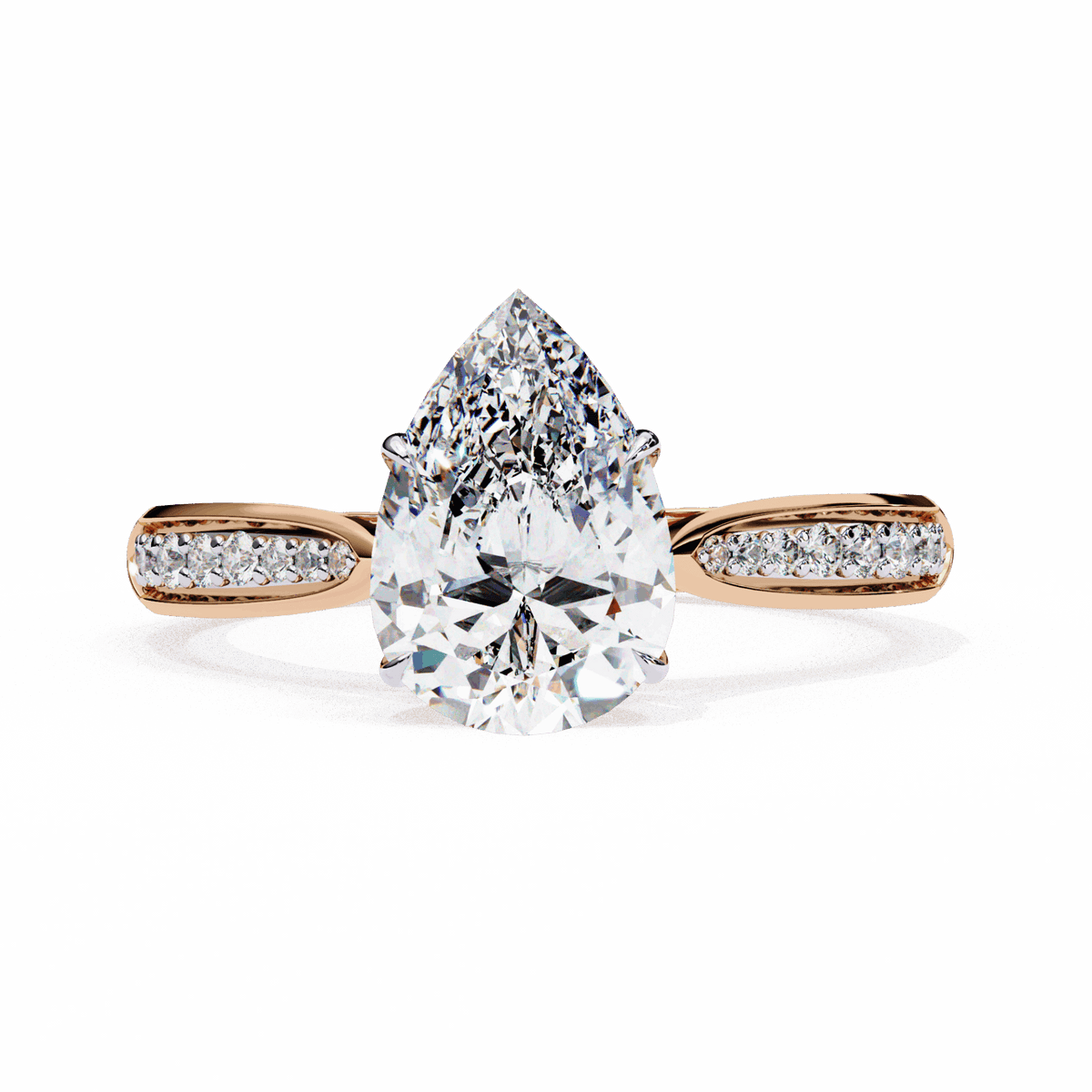 1.25 Carat Pear True Love Solitaire Ring in Moissanite | House of Estara