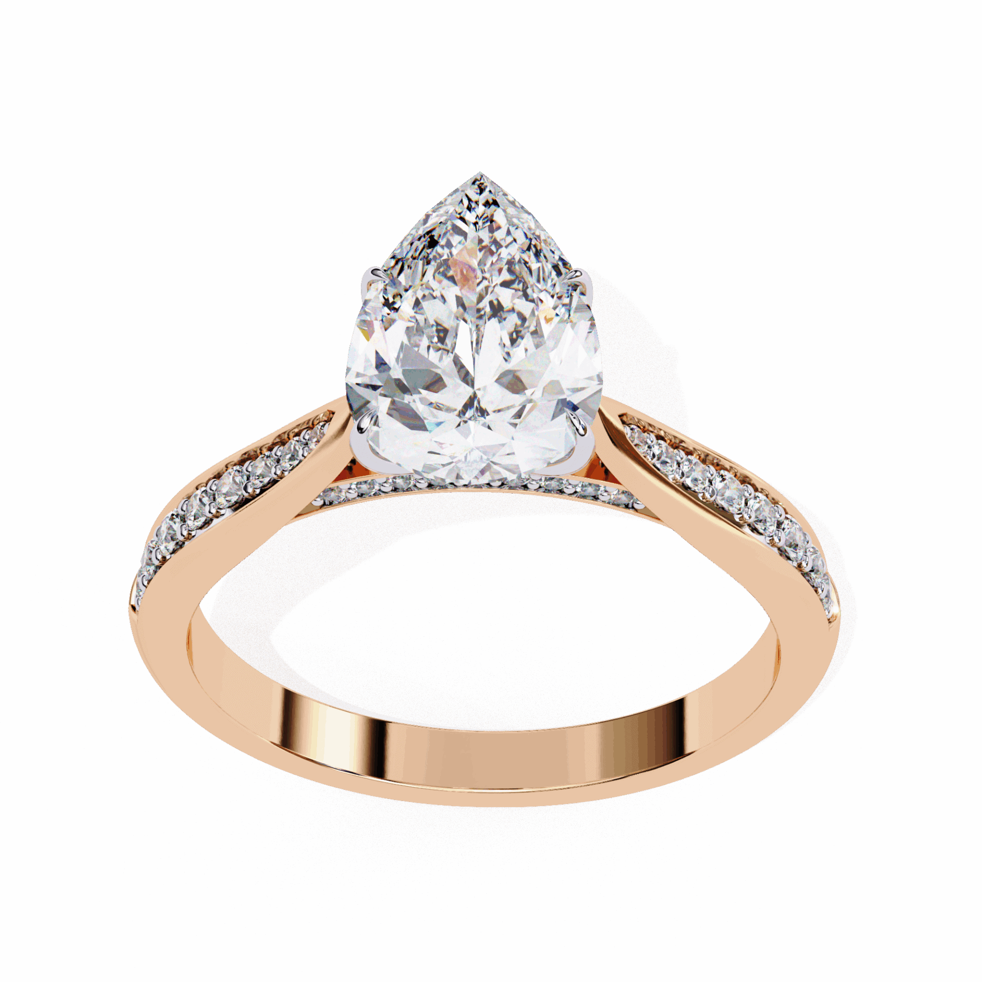 1.25 Carat Pear True Love Solitaire Ring in Moissanite | House of Estara