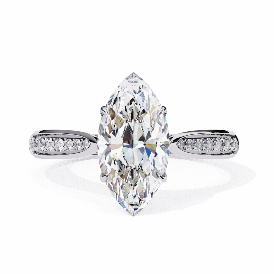 1.5 Carat Marquise True Love Solitaire Ring in Moissanite | House of Estara