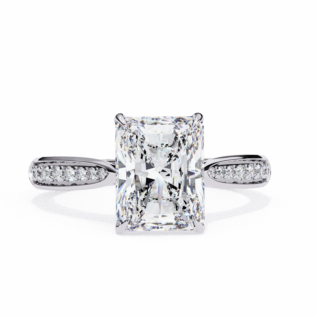 2.5 Carat Radiant True Love Solitaire Ring in Moissanite | House of Estara