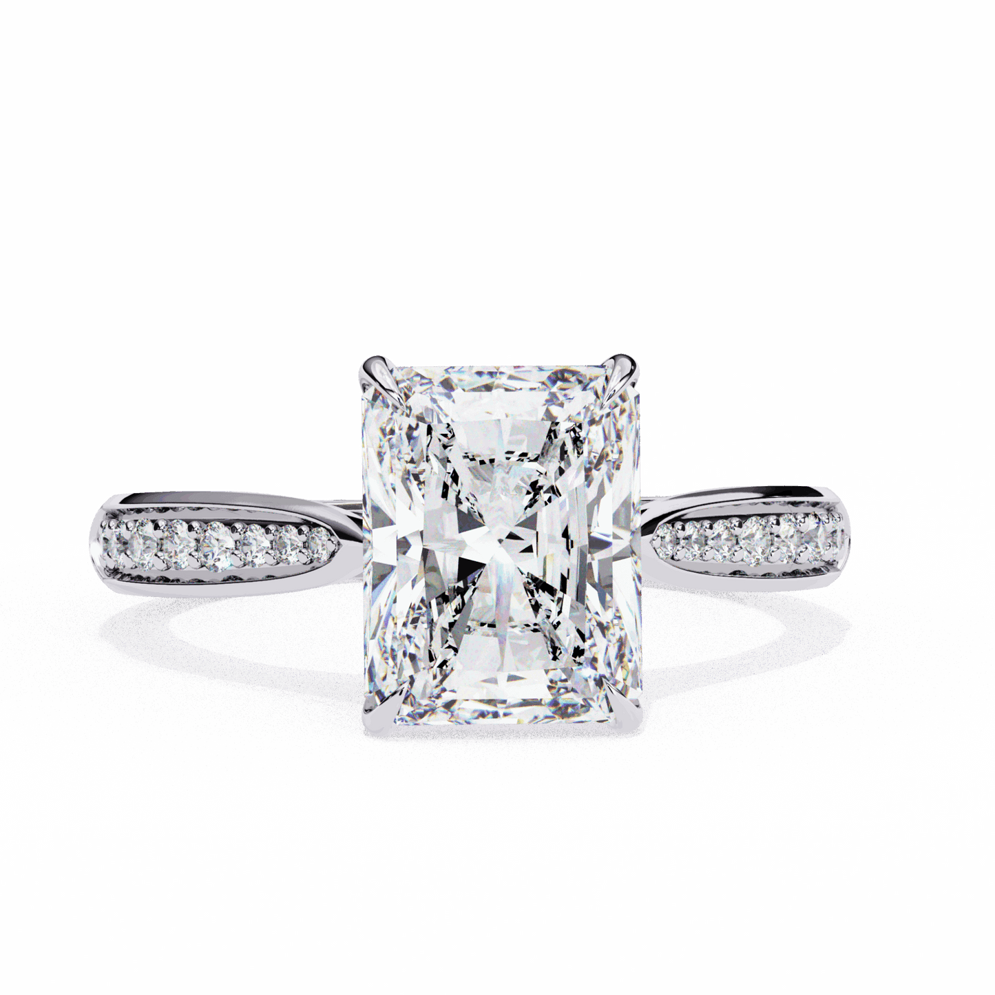 2.5 Carat Radiant True Love Solitaire Ring in Moissanite | House of Estara