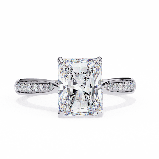 2.5 Carat Radiant True Love Solitaire Ring in Moissanite | House of Estara