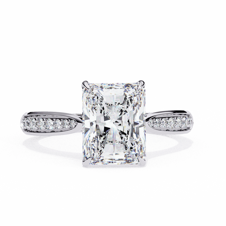 2.5 Carat Radiant True Love Solitaire Ring in Moissanite | House of Estara