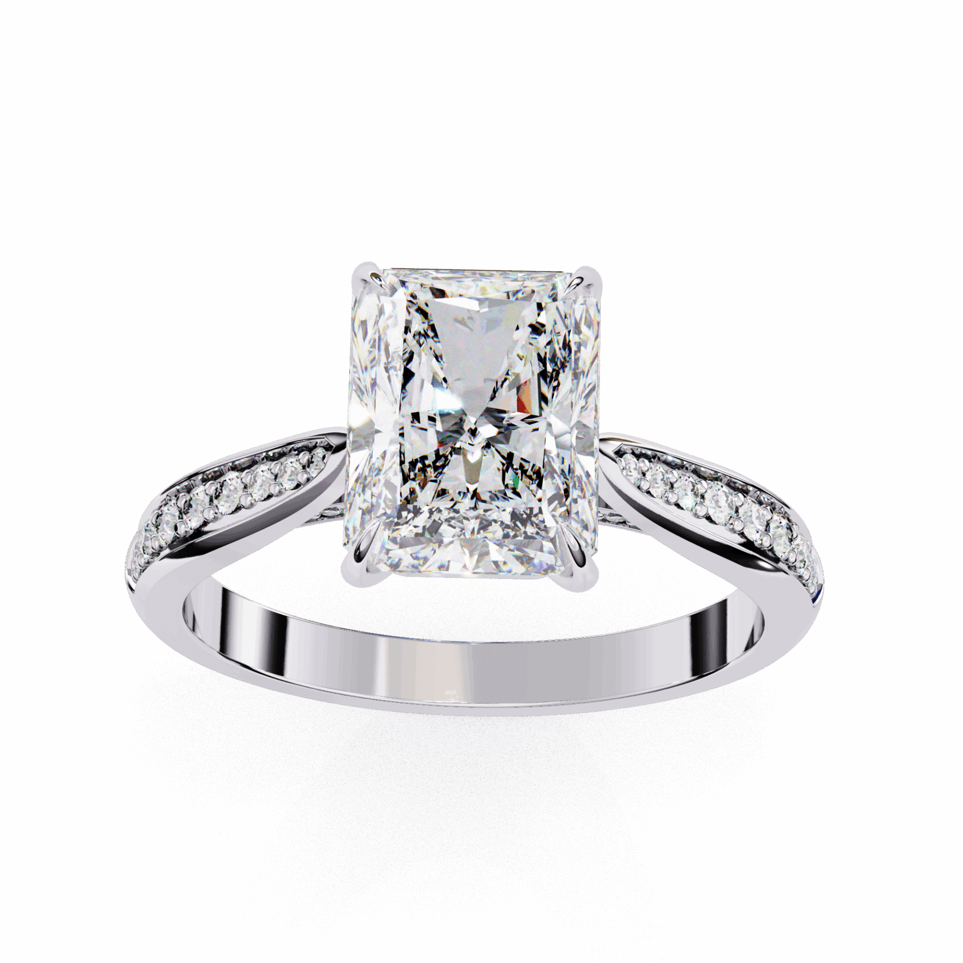 2.5 Carat Radiant True Love Solitaire Ring in Moissanite | House of Estara