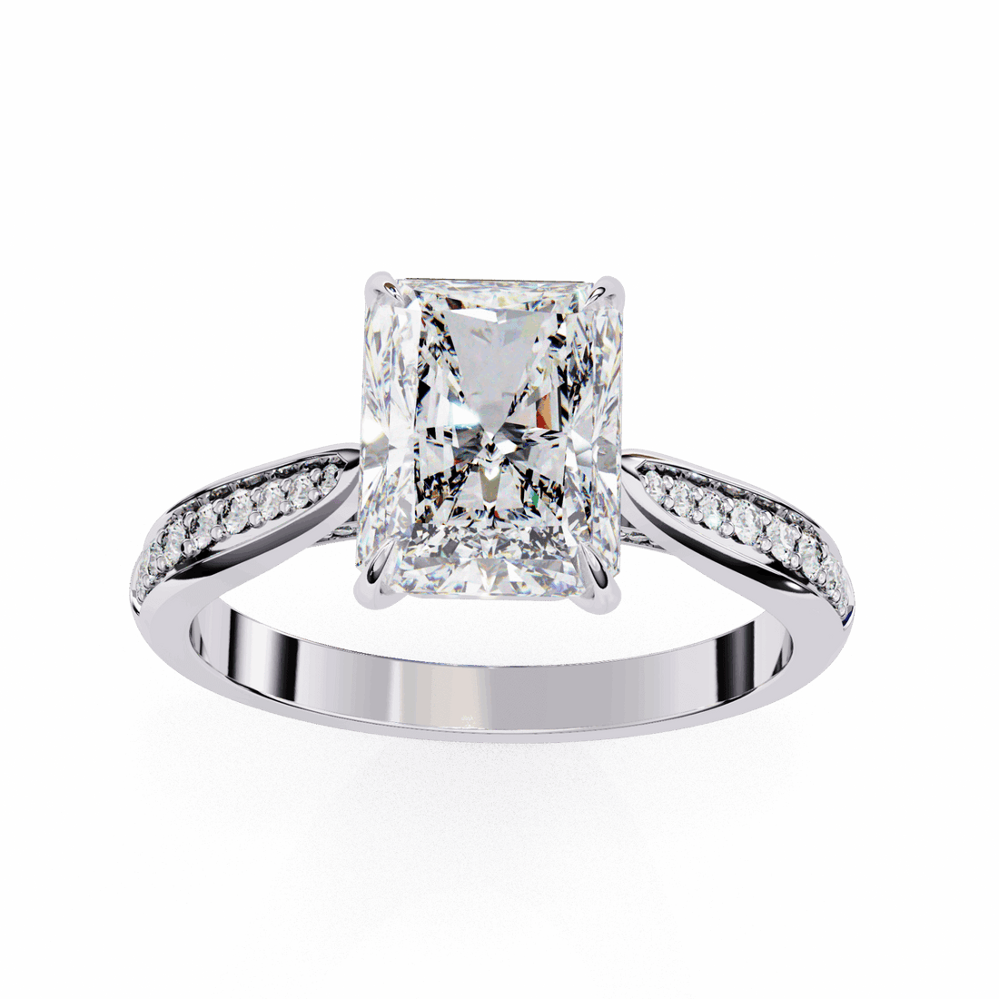 2.5 Carat Radiant True Love Solitaire Ring in Moissanite | House of Estara
