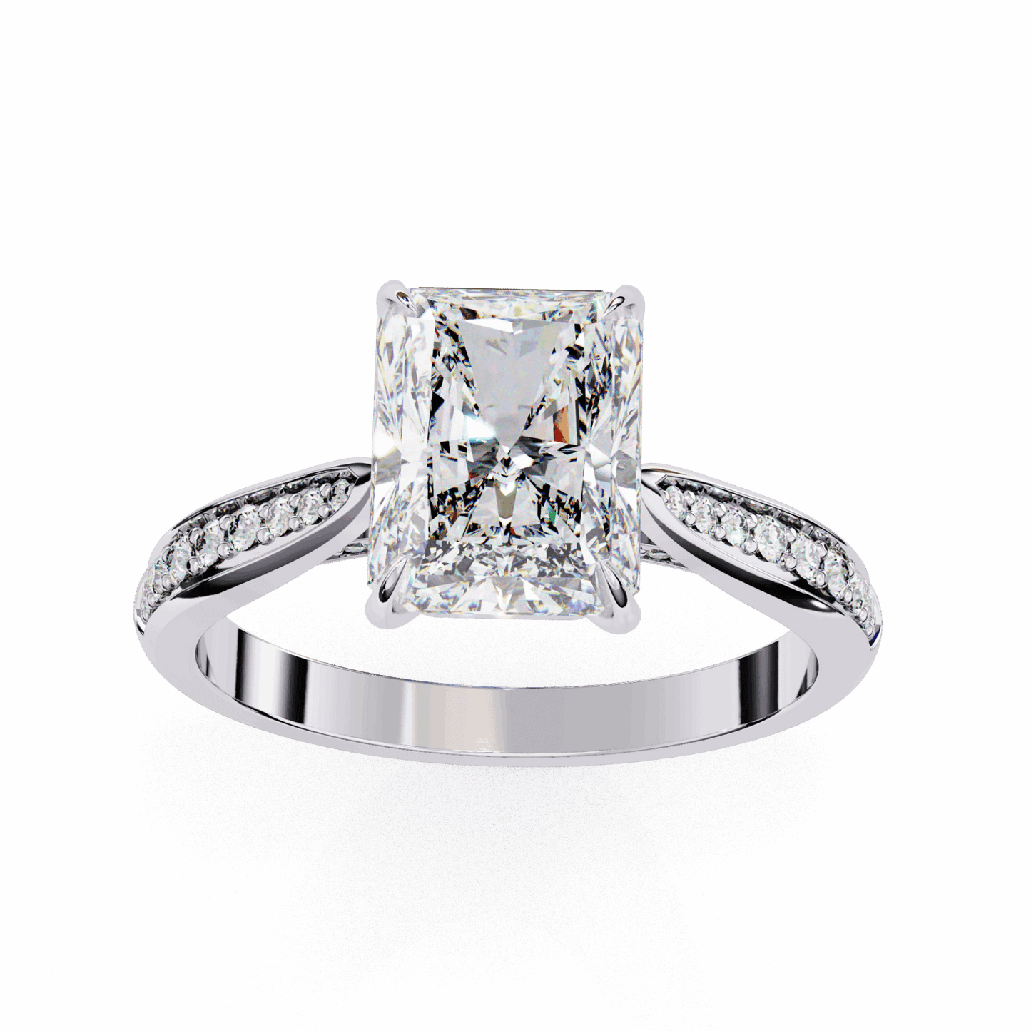 2.5 Carat Radiant True Love Solitaire Ring in Moissanite | House of Estara