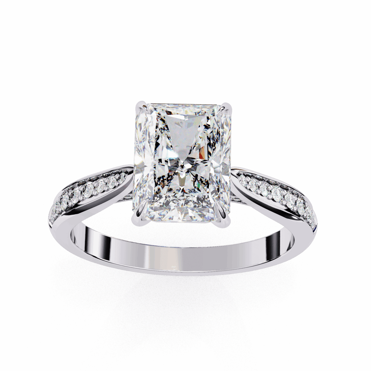 2.5 Carat Radiant True Love Solitaire Ring in Moissanite | House of Estara