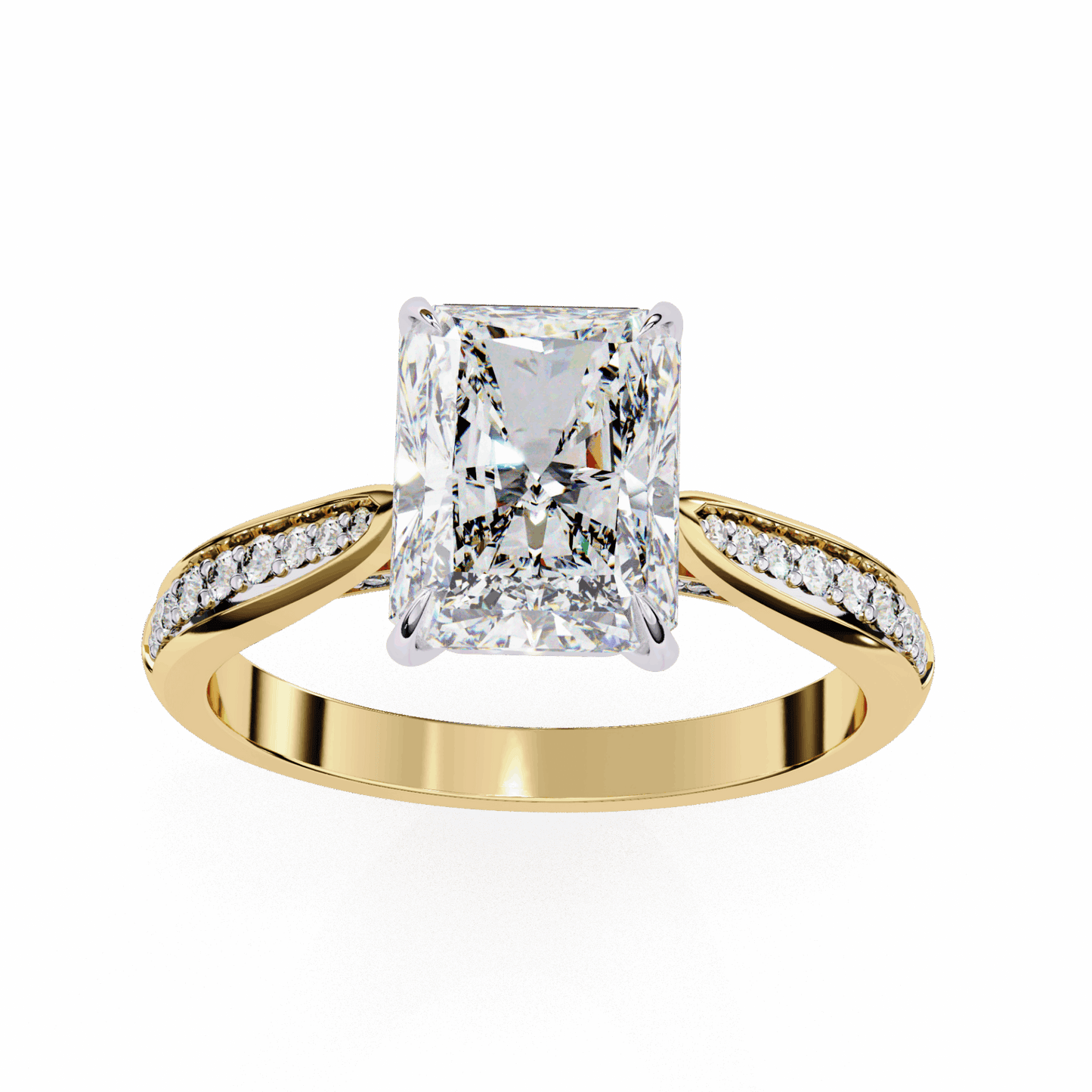 2.5 Carat Radiant True Love Solitaire Ring in Moissanite | House of Estara