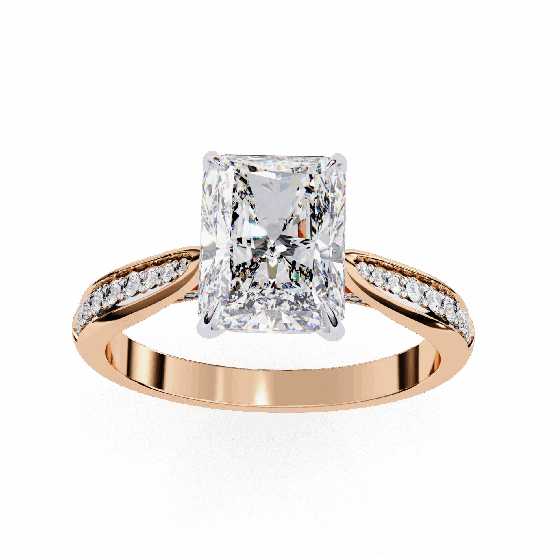 2.5 Carat Radiant True Love Solitaire Ring in Moissanite | House of Estara