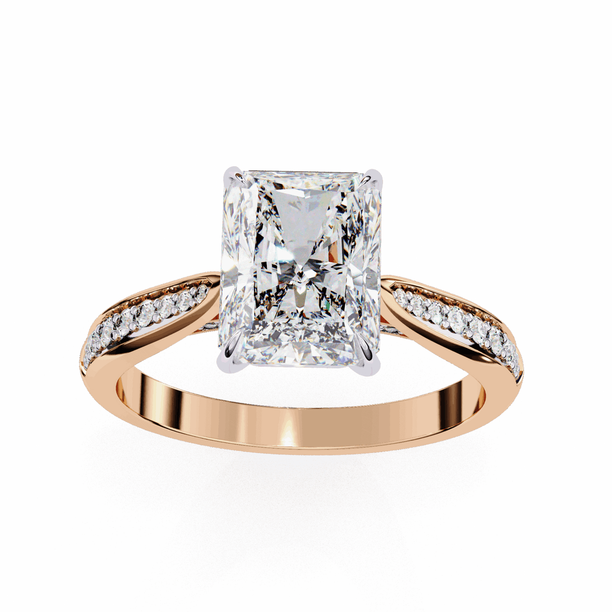 2.5 Carat Radiant True Love Solitaire Ring in Moissanite | House of Estara
