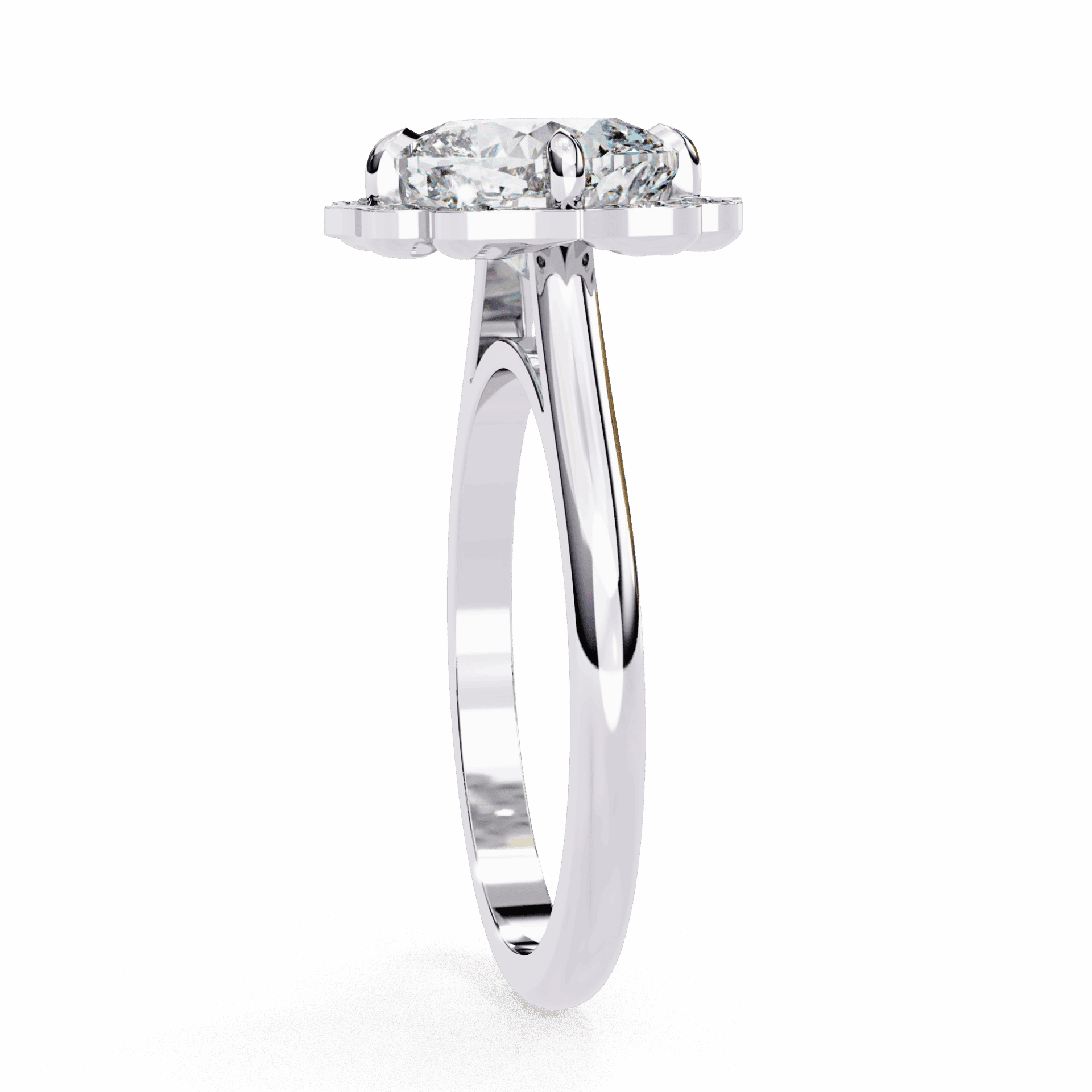 3.5 Carat Cushion Classic Solitaire Band in Moissanite | House of Estara