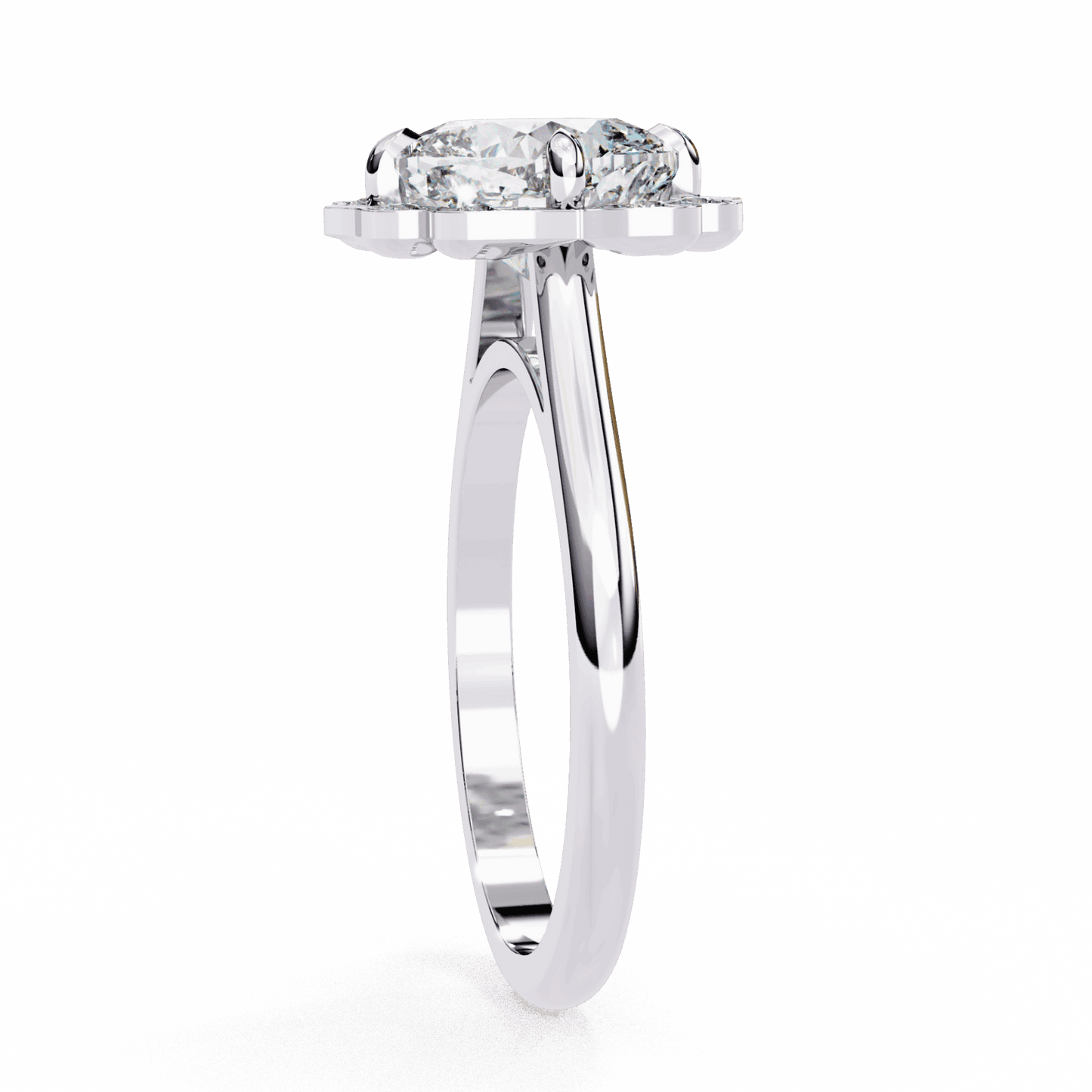 3.5 Carat Cushion Classic Solitaire Band in Moissanite | House of Estara