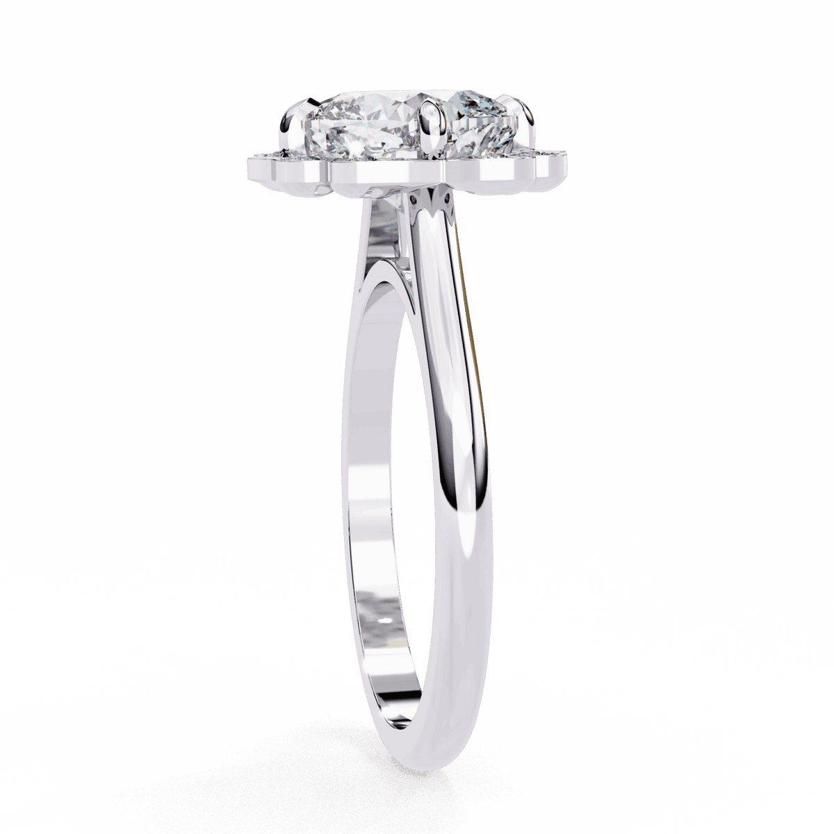 3.5 Carat Cushion Classic Solitaire Band in Moissanite | House of Estara