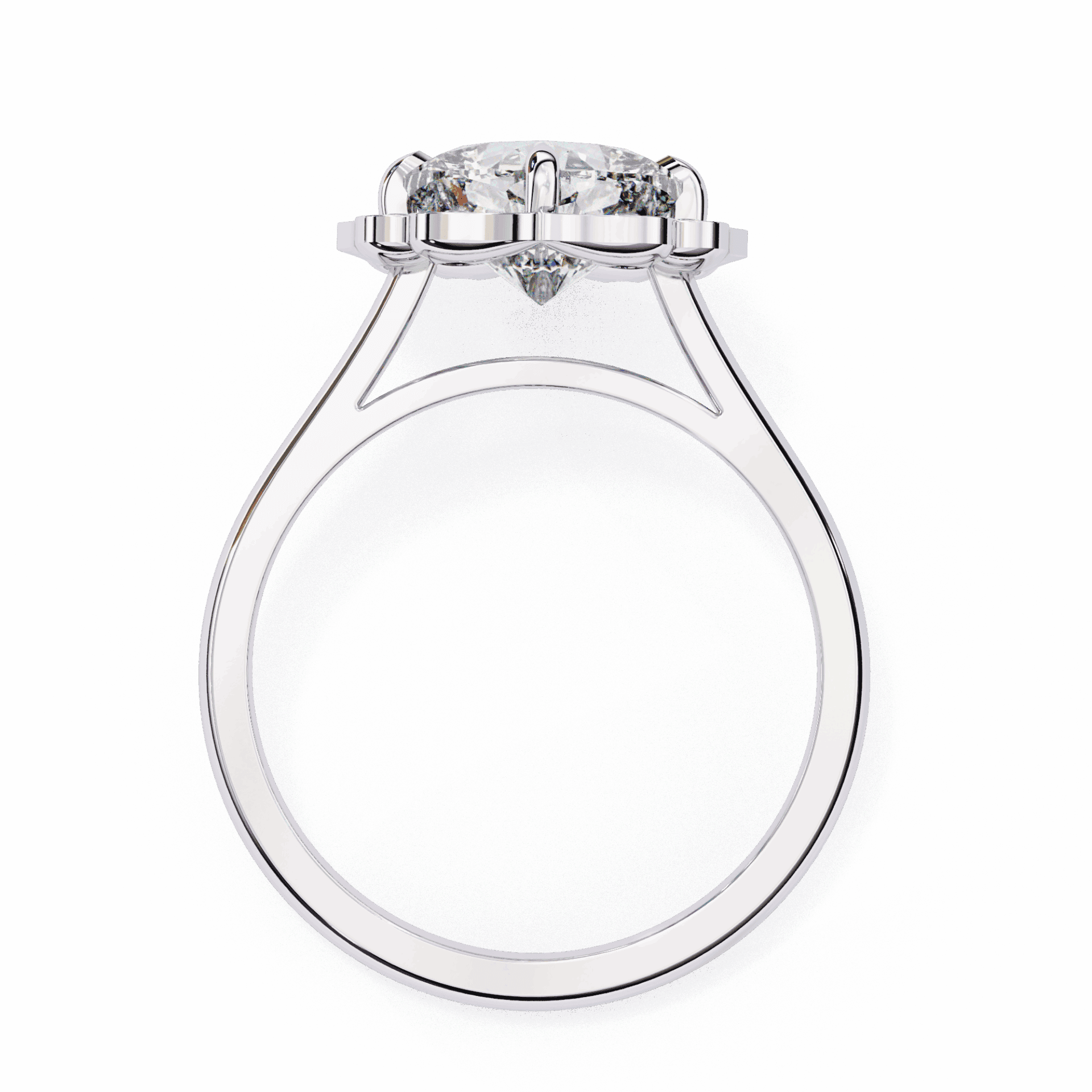 3.5 Carat Cushion Classic Solitaire Band in Moissanite | House of Estara
