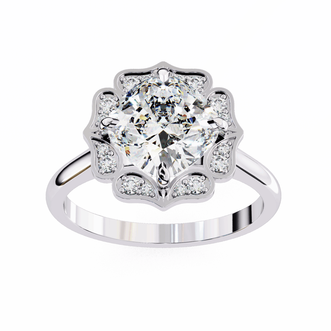 3.5 Carat Cushion Classic Solitaire Band in Moissanite | House of Estara