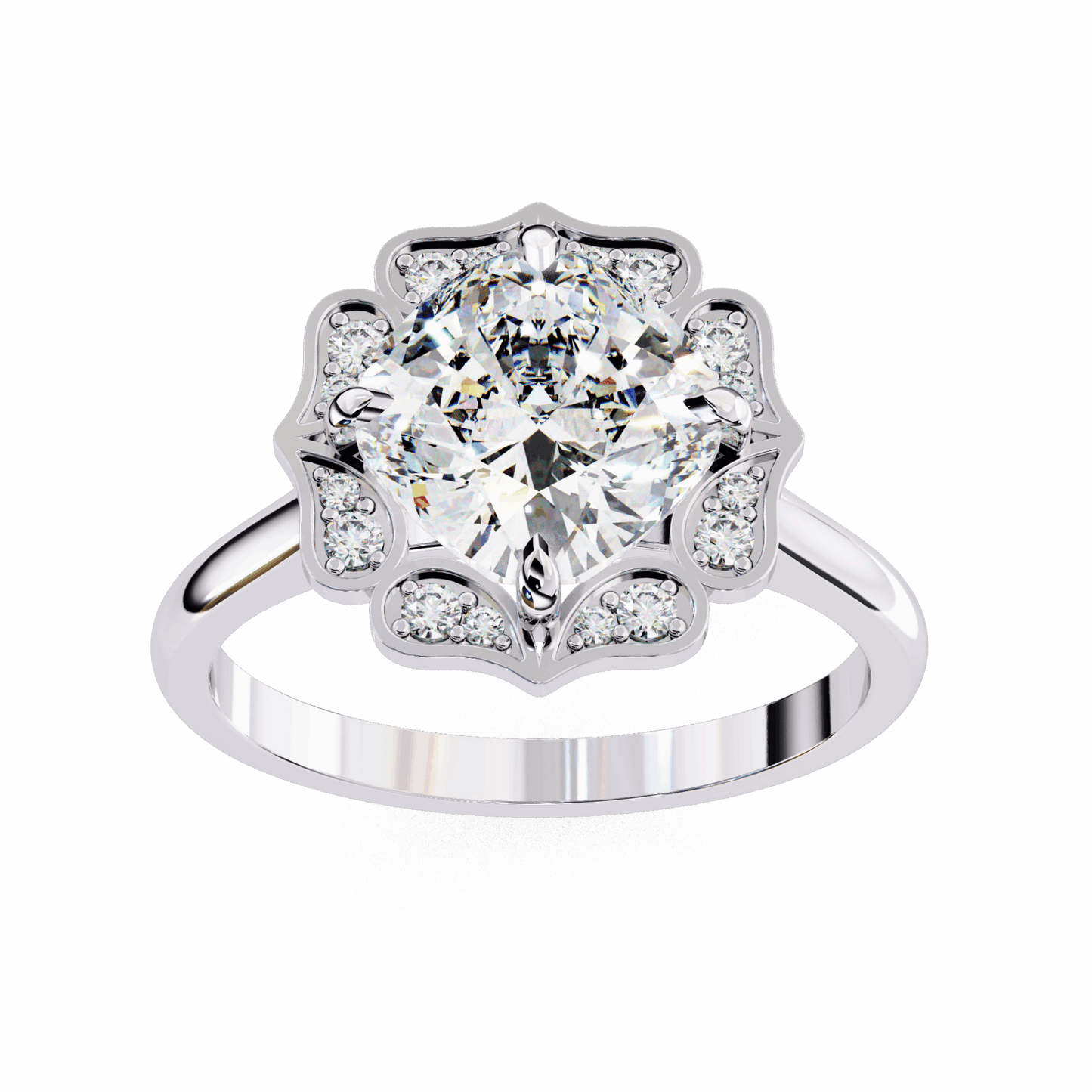 3.5 Carat Cushion Classic Solitaire Band in Moissanite | House of Estara