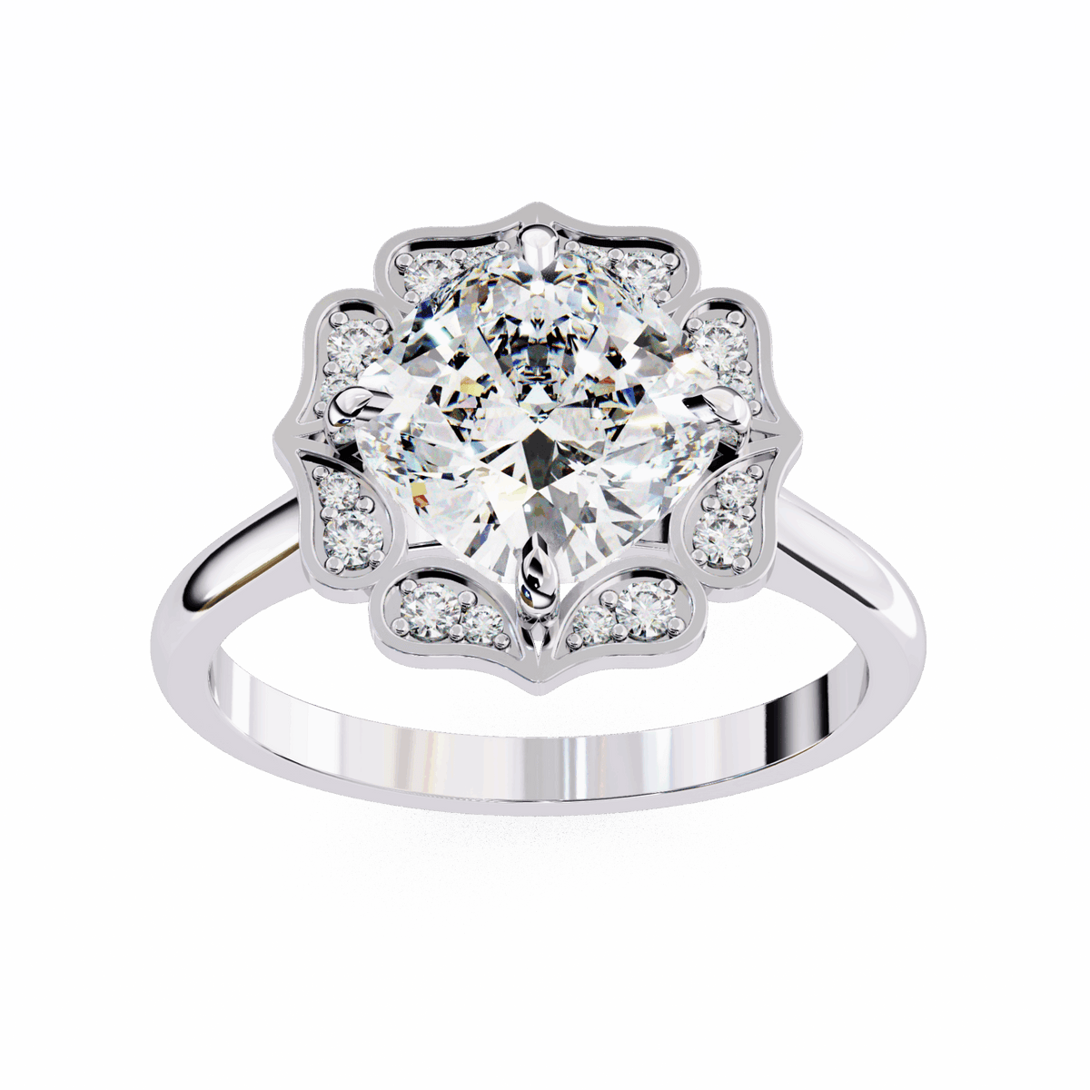 3.5 Carat Cushion Classic Solitaire Band in Moissanite | House of Estara