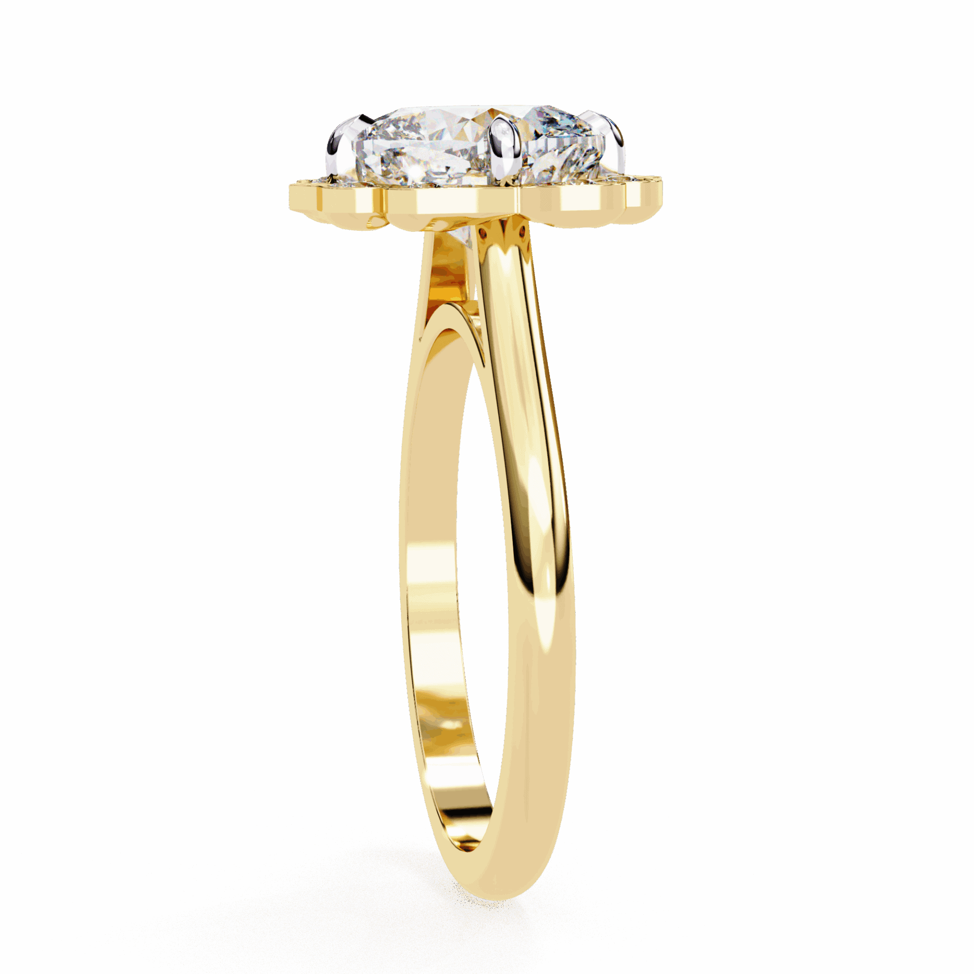 3.5 Carat Cushion Classic Solitaire Band in Moissanite | House of Estara
