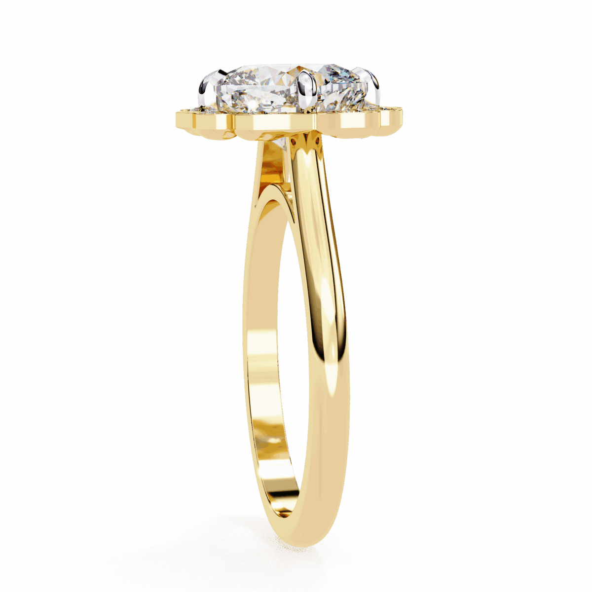 3.5 Carat Cushion Classic Solitaire Band in Moissanite | House of Estara