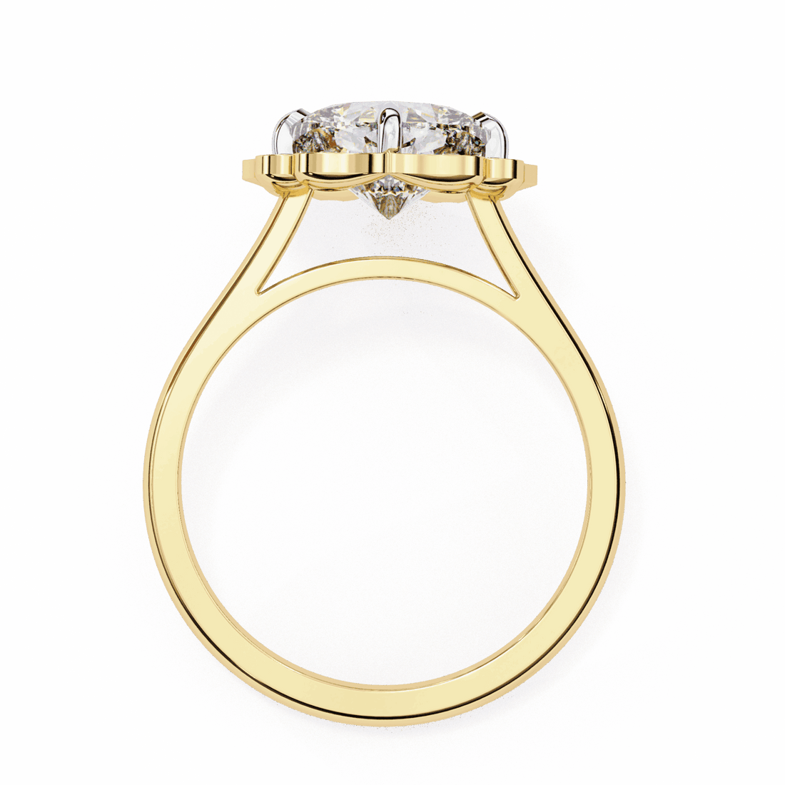 3.5 Carat Cushion Classic Solitaire Band in Moissanite | House of Estara