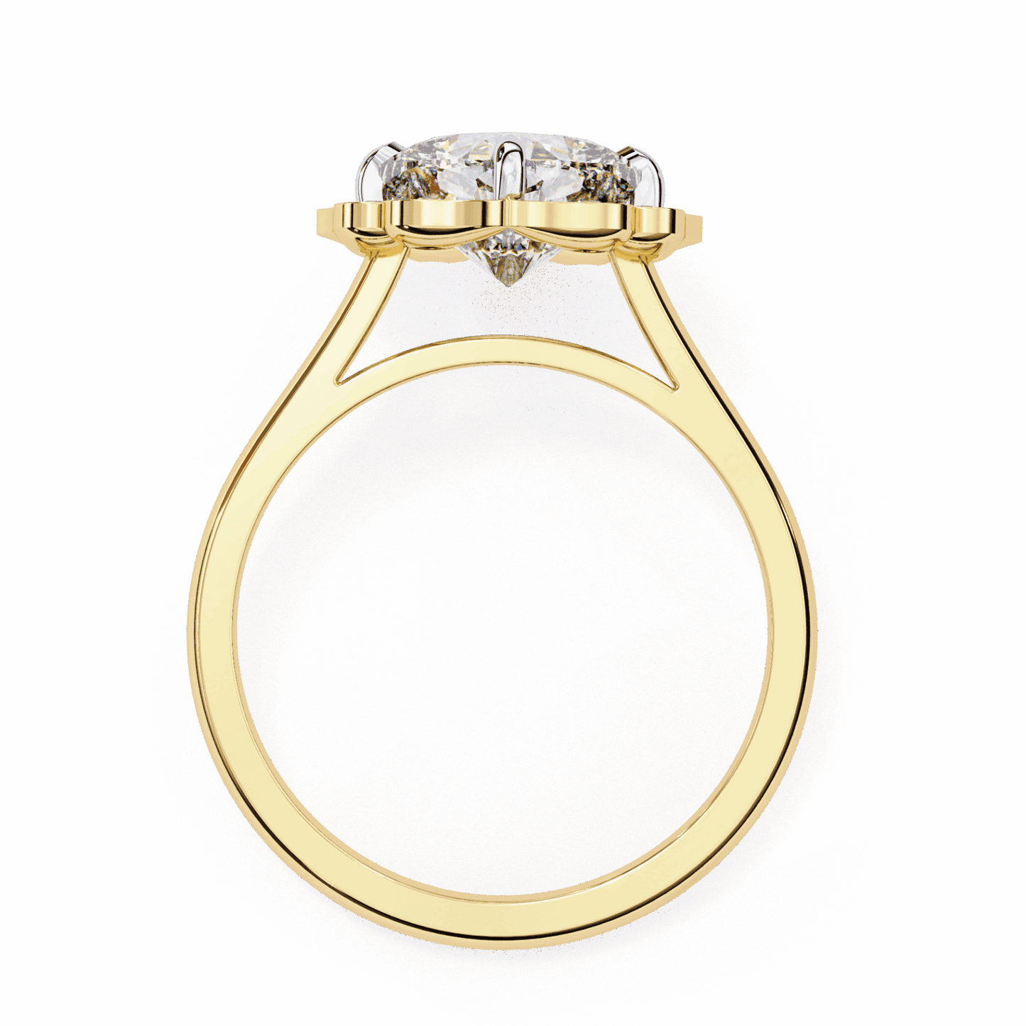 3.5 Carat Cushion Classic Solitaire Band in Moissanite | House of Estara