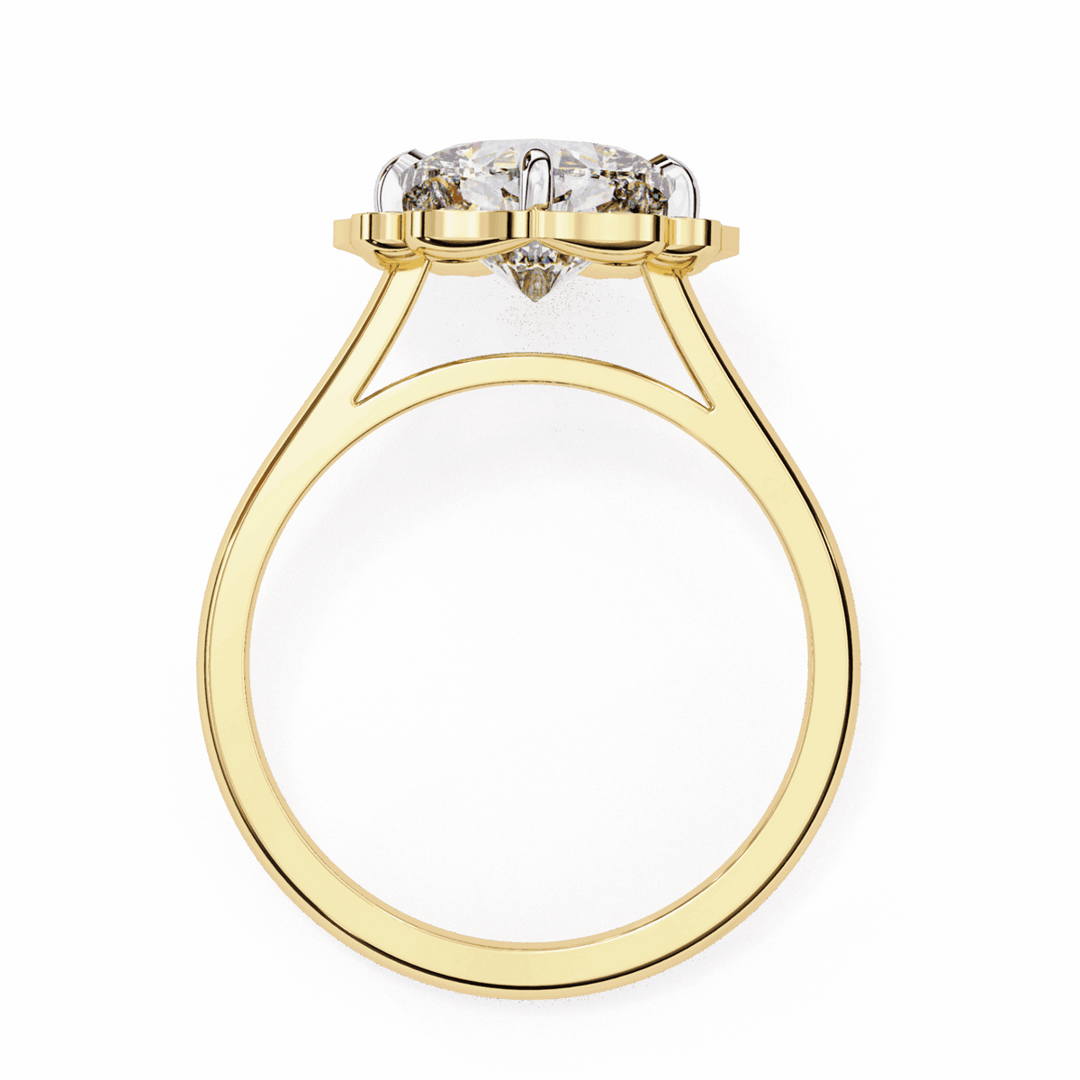 3.5 Carat Cushion Classic Solitaire Band in Moissanite | House of Estara