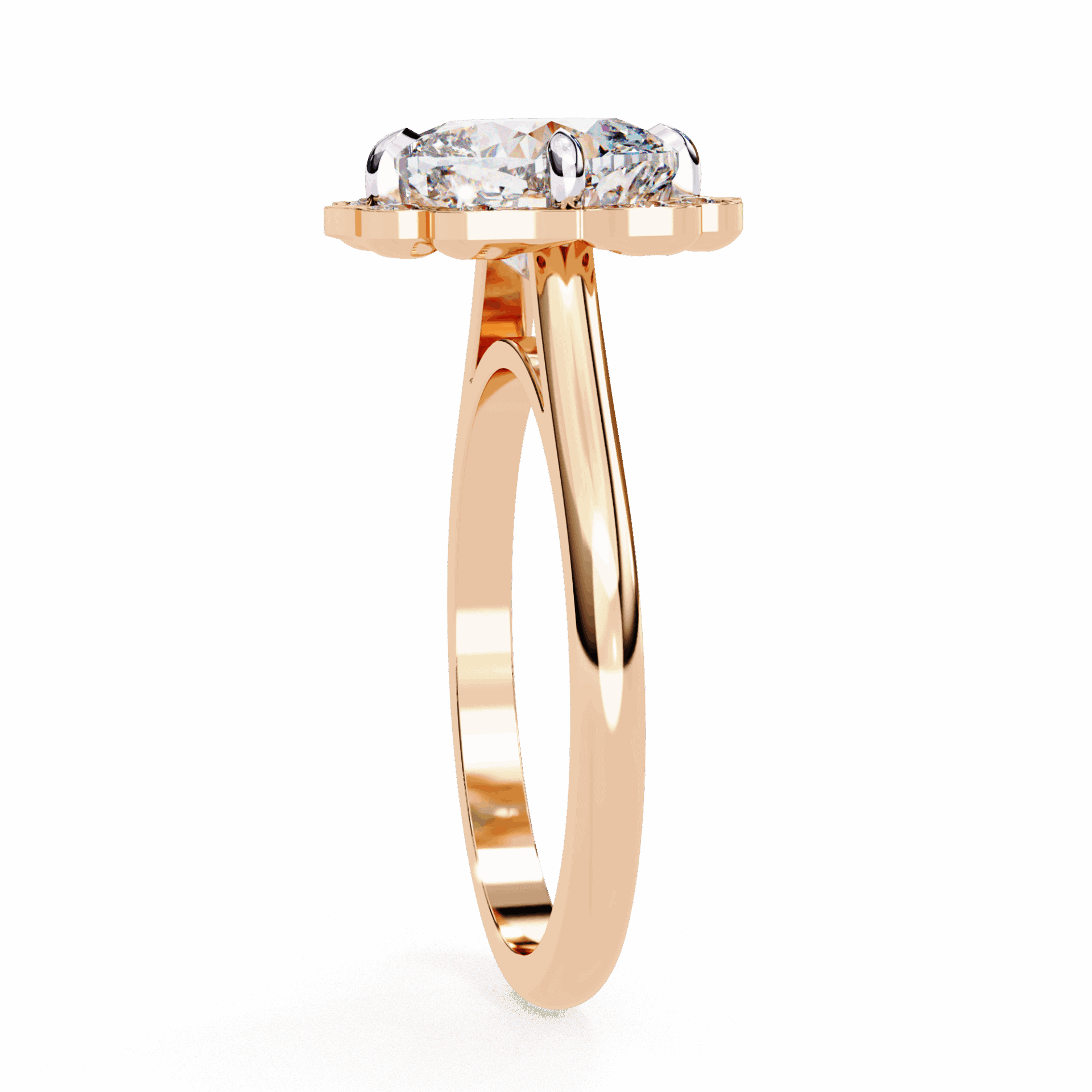 3.5 Carat Cushion Classic Solitaire Band in Moissanite | House of Estara