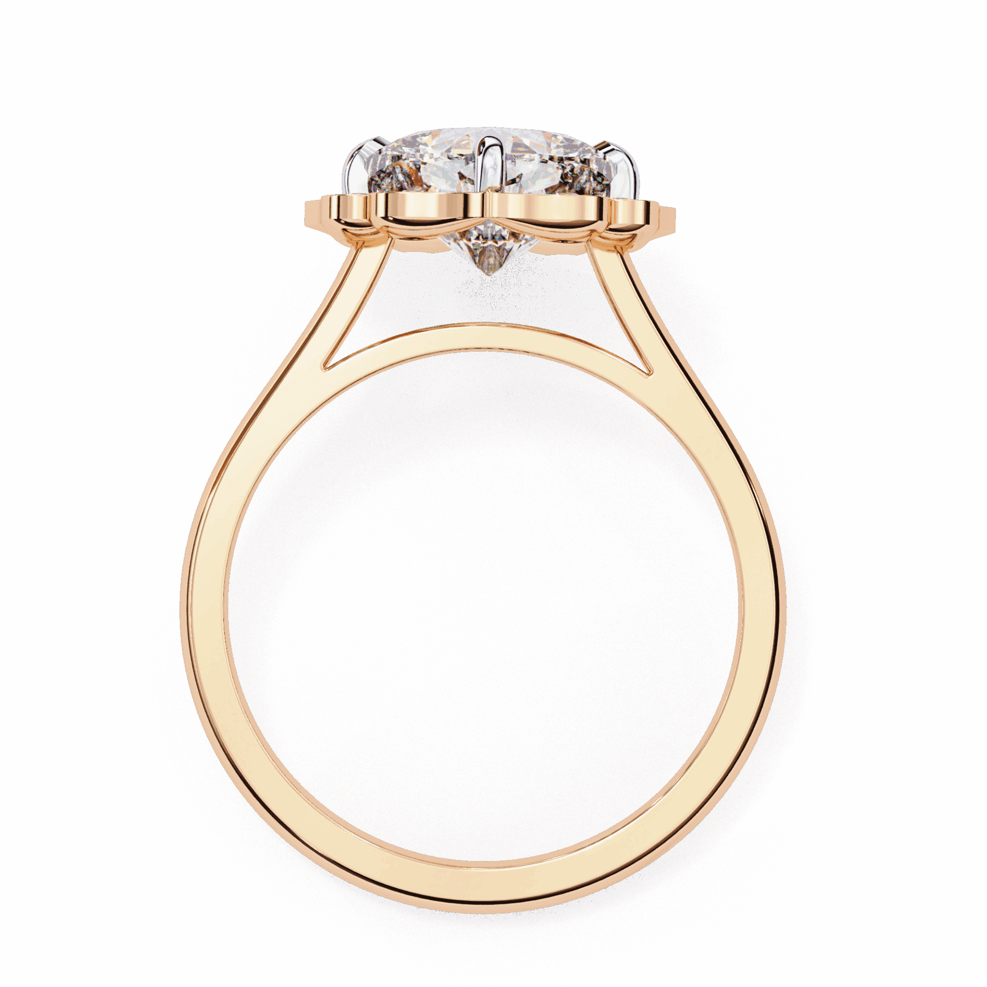 3.5 Carat Cushion Classic Solitaire Band in Moissanite | House of Estara
