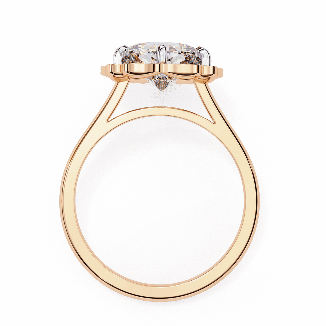 3.5 Carat Cushion Classic Solitaire Band in Moissanite | House of Estara