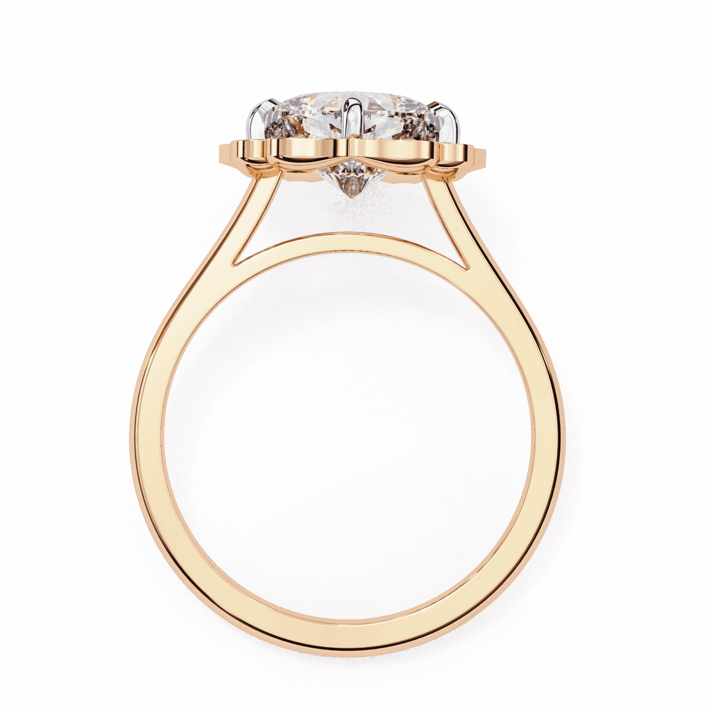 3.5 Carat Cushion Classic Solitaire Band in Moissanite | House of Estara