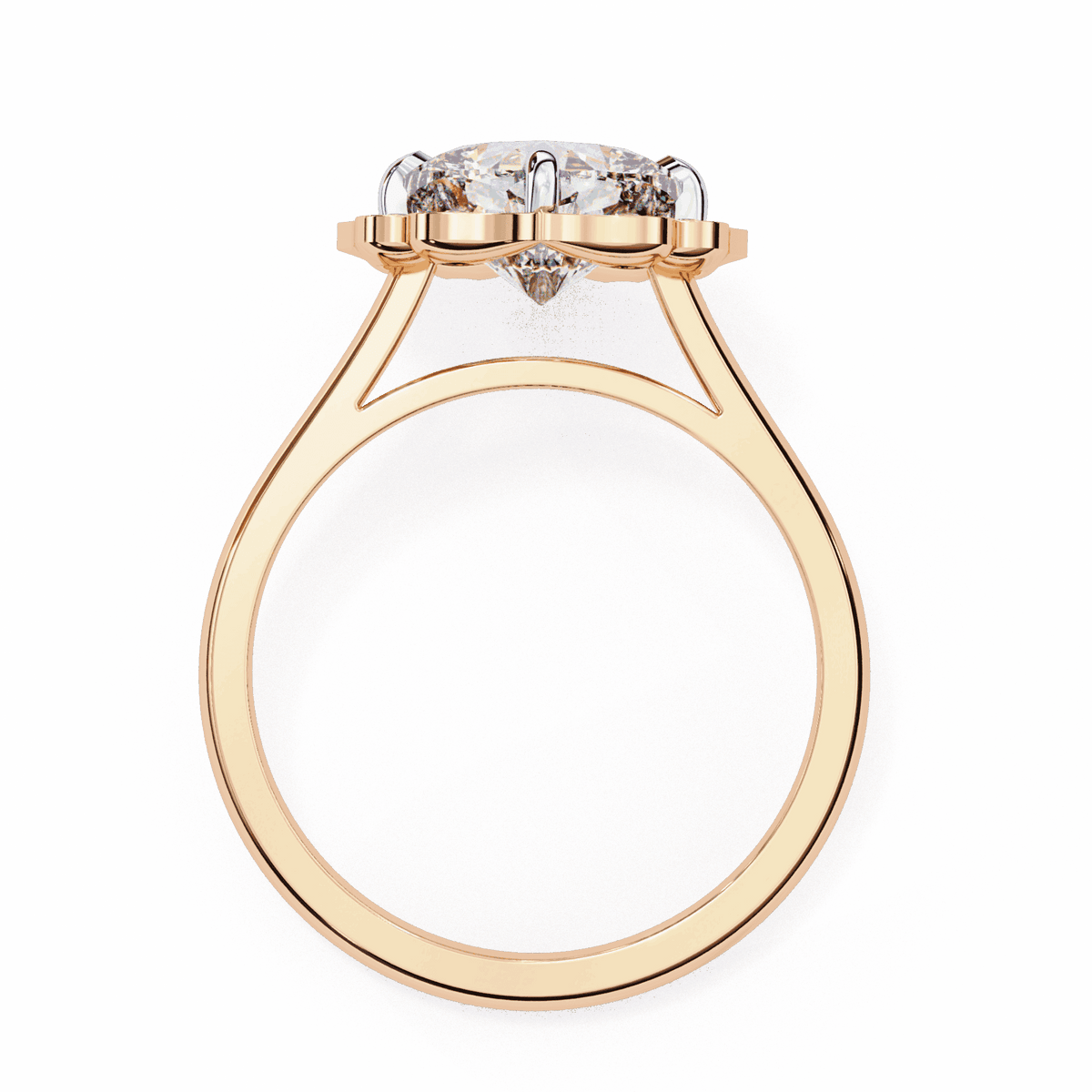 3.5 Carat Cushion Classic Solitaire Band in Moissanite | House of Estara