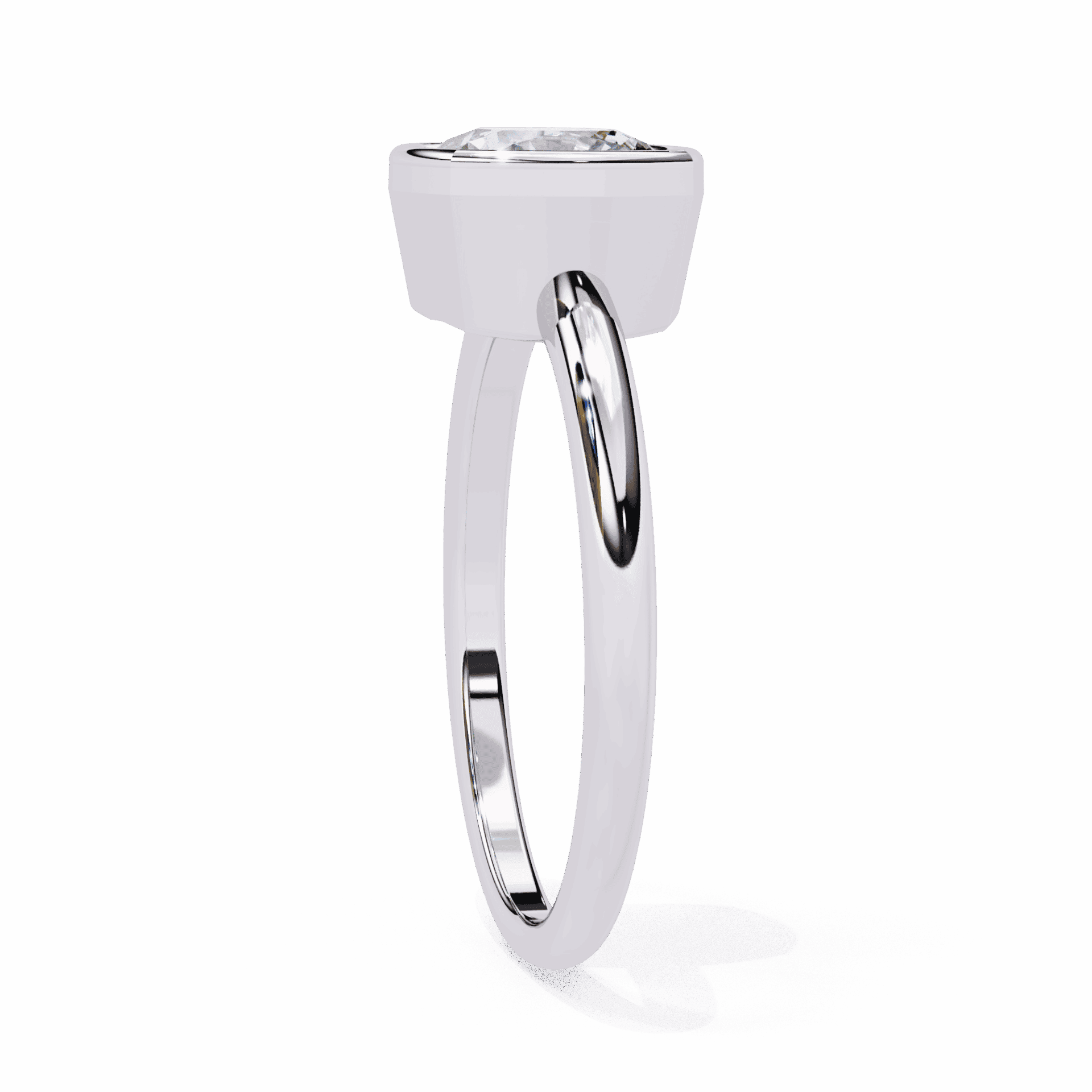 1.75 Carat Cushion Minimalist Solitaire Engagement Ring in Moissanite | House of Estara