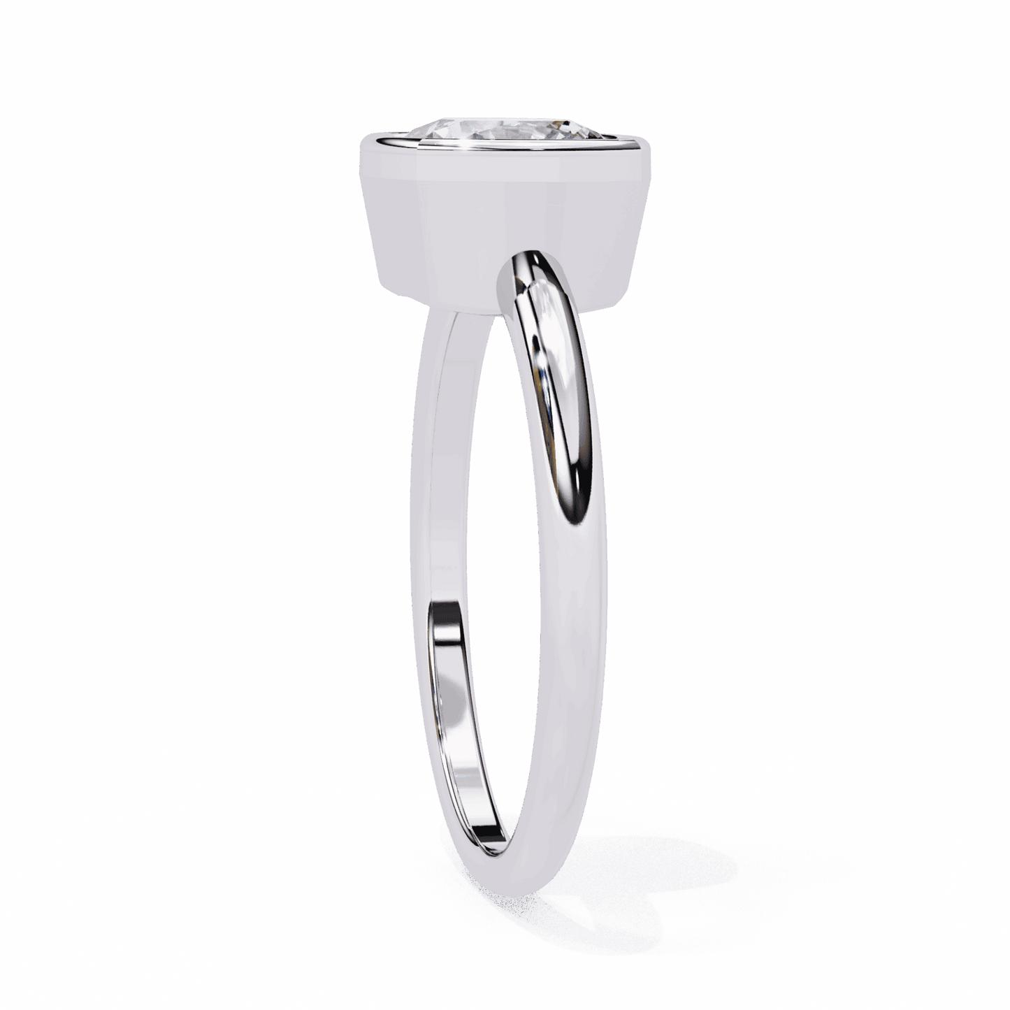 1.75 Carat Cushion Minimalist Solitaire Engagement Ring in Moissanite | House of Estara