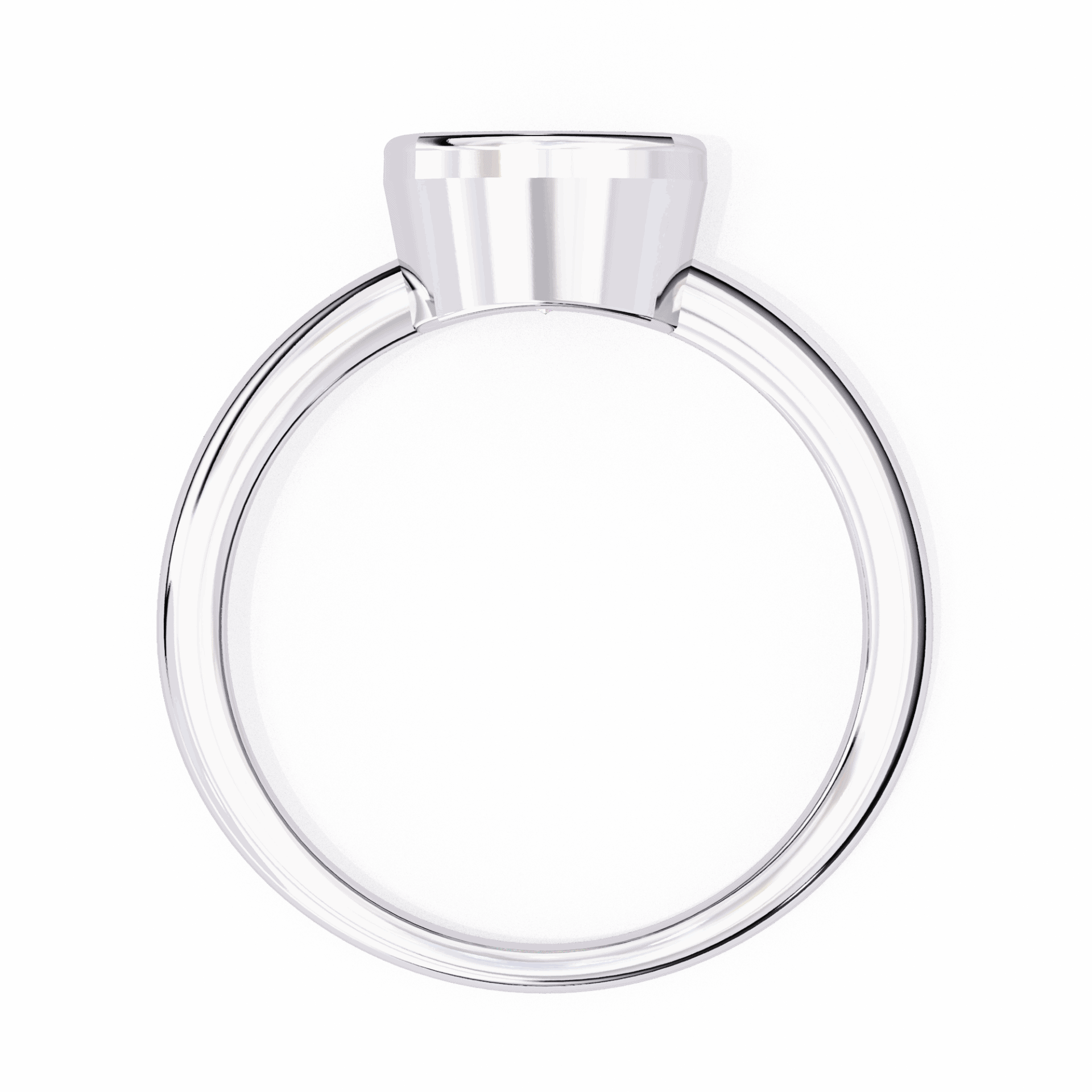 1.75 Carat Cushion Minimalist Solitaire Engagement Ring in Moissanite | House of Estara