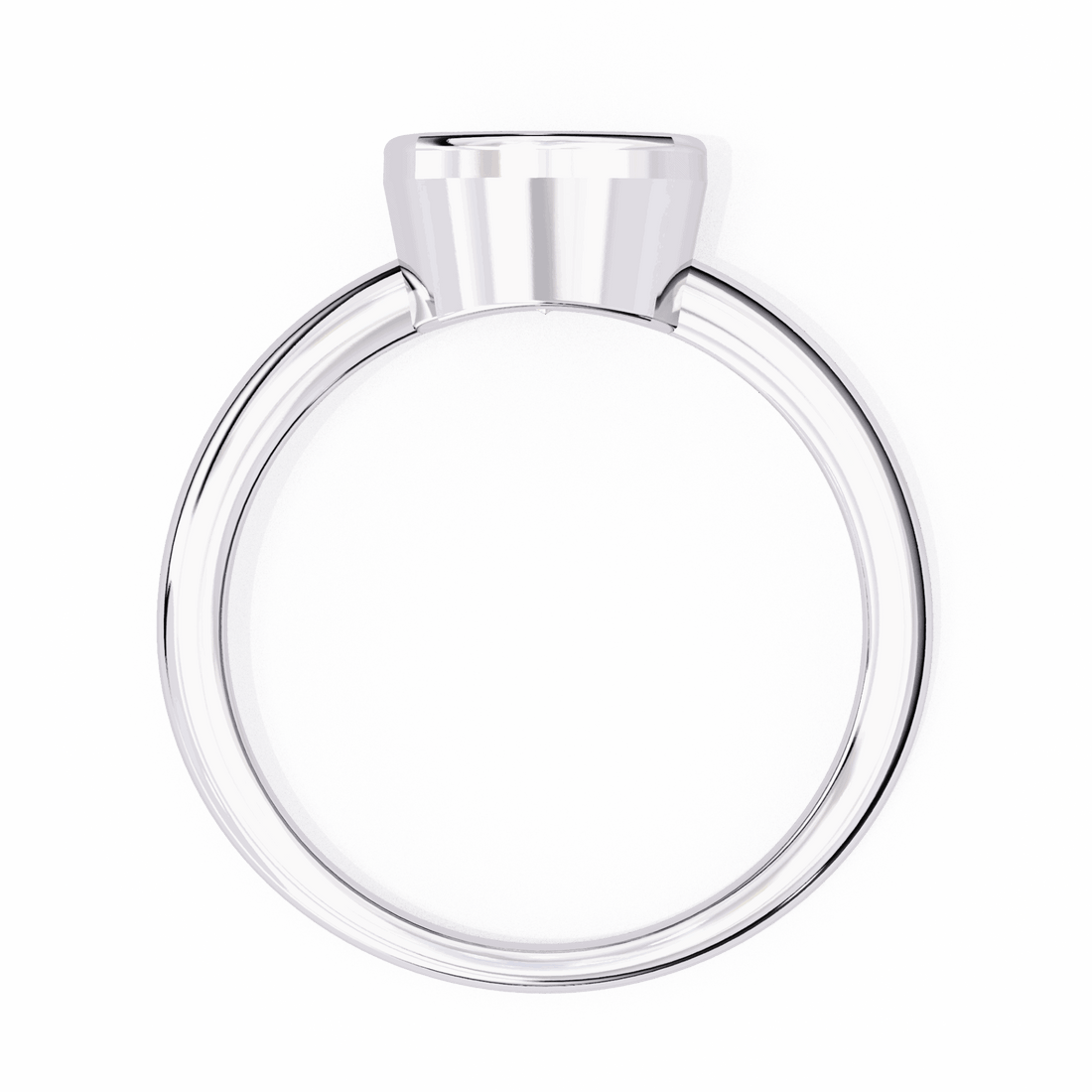 1.75 Carat Cushion Minimalist Solitaire Engagement Ring in Moissanite | House of Estara