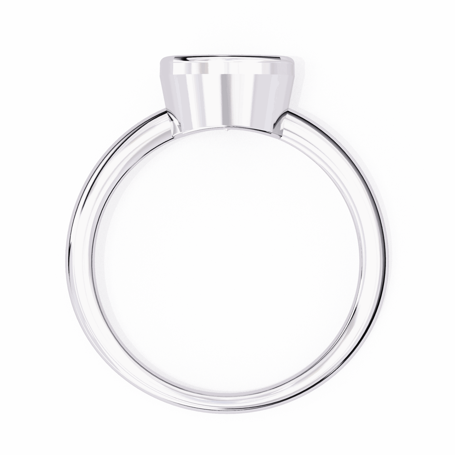 1.75 Carat Cushion Minimalist Solitaire Engagement Ring in Moissanite | House of Estara