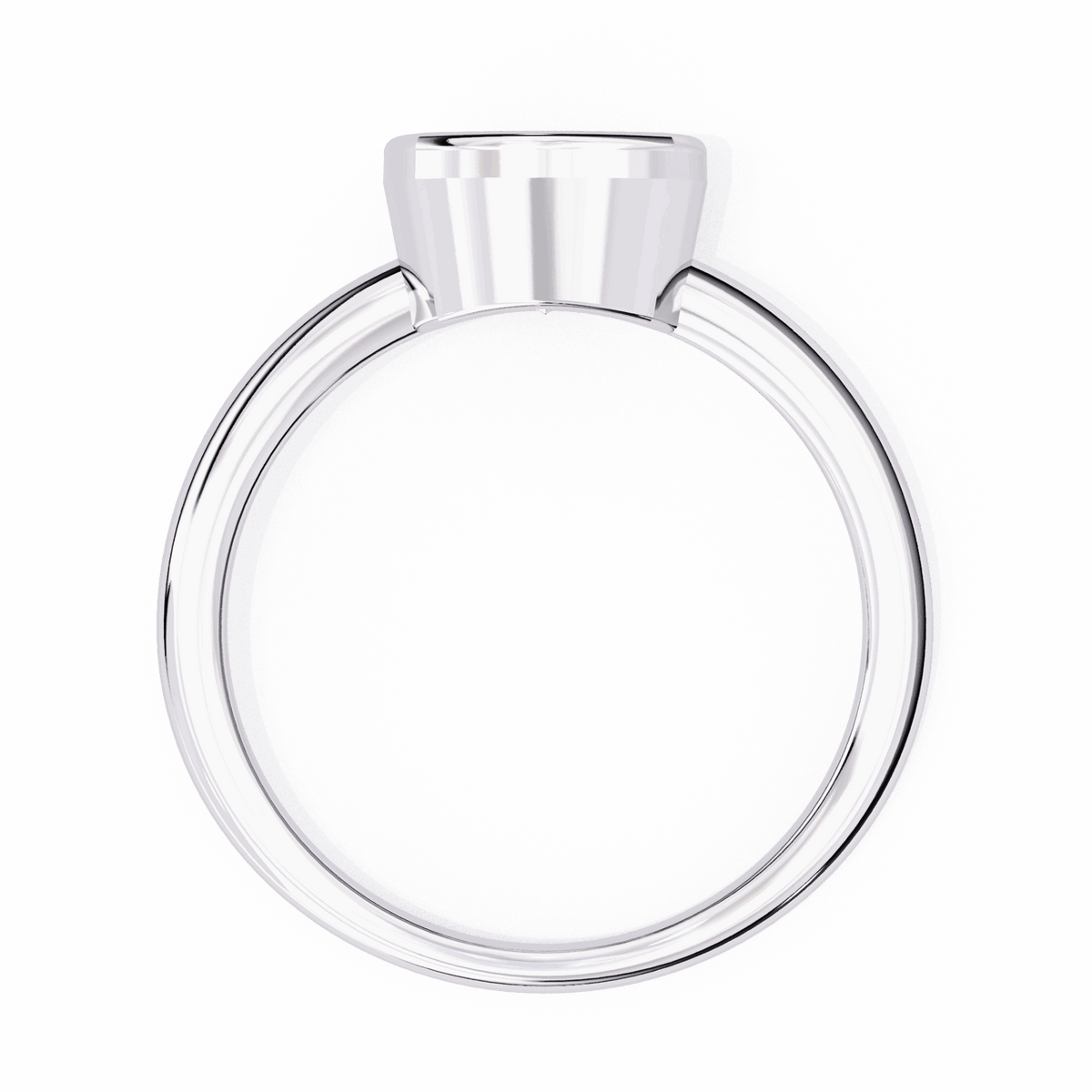 1.75 Carat Cushion Minimalist Solitaire Engagement Ring in Moissanite | House of Estara