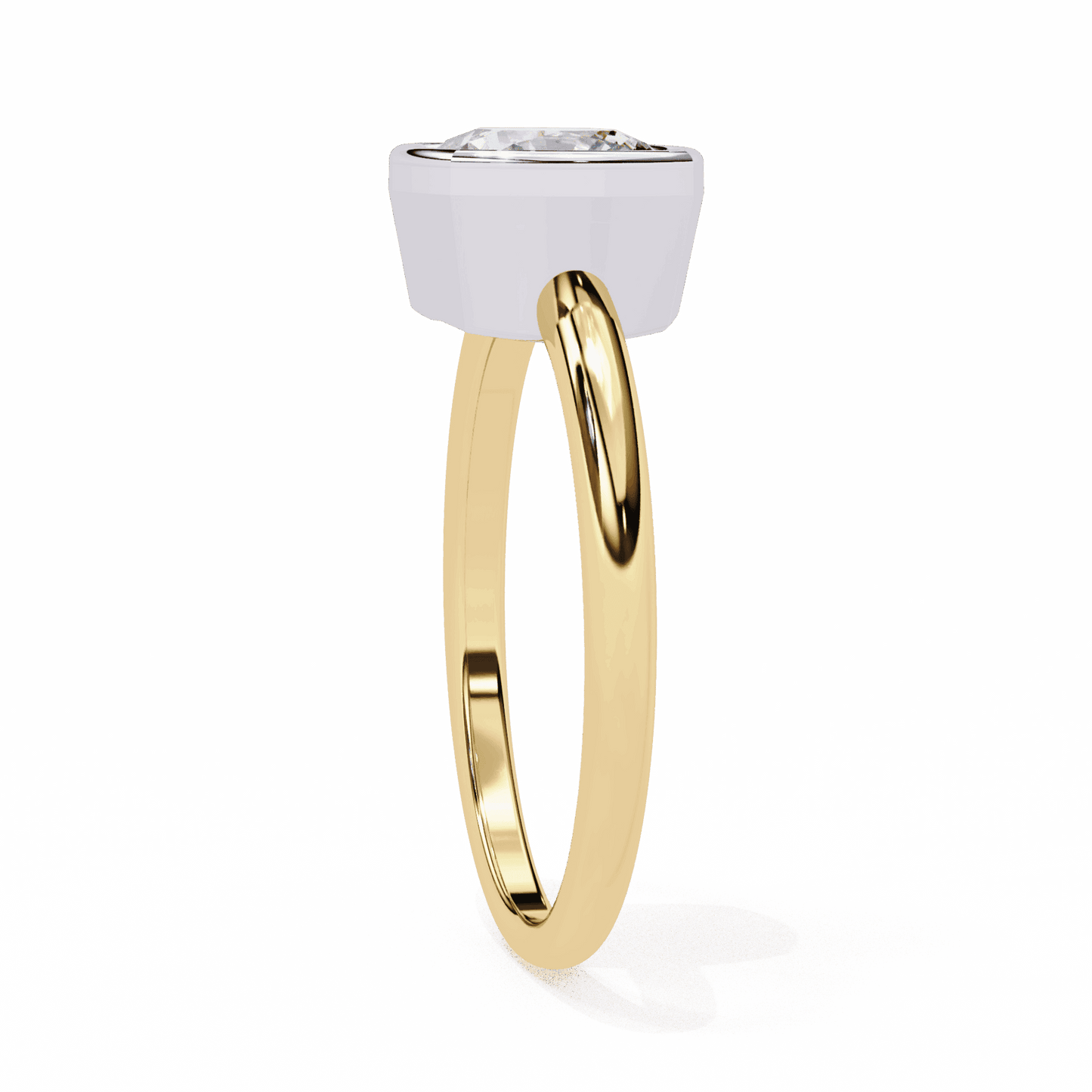 1.75 Carat Cushion Minimalist Solitaire Engagement Ring in Moissanite | House of Estara