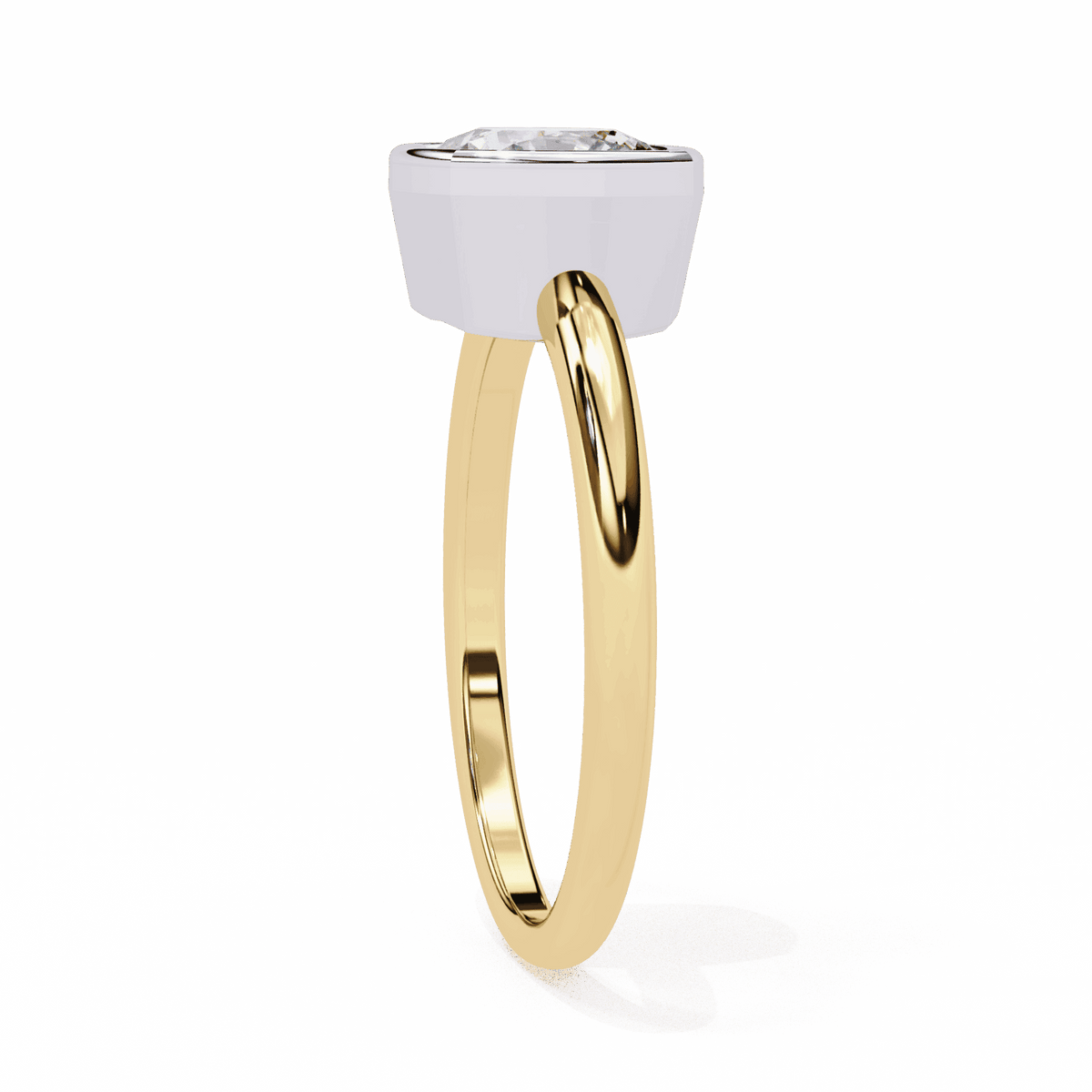 1.75 Carat Cushion Minimalist Solitaire Engagement Ring in Moissanite | House of Estara