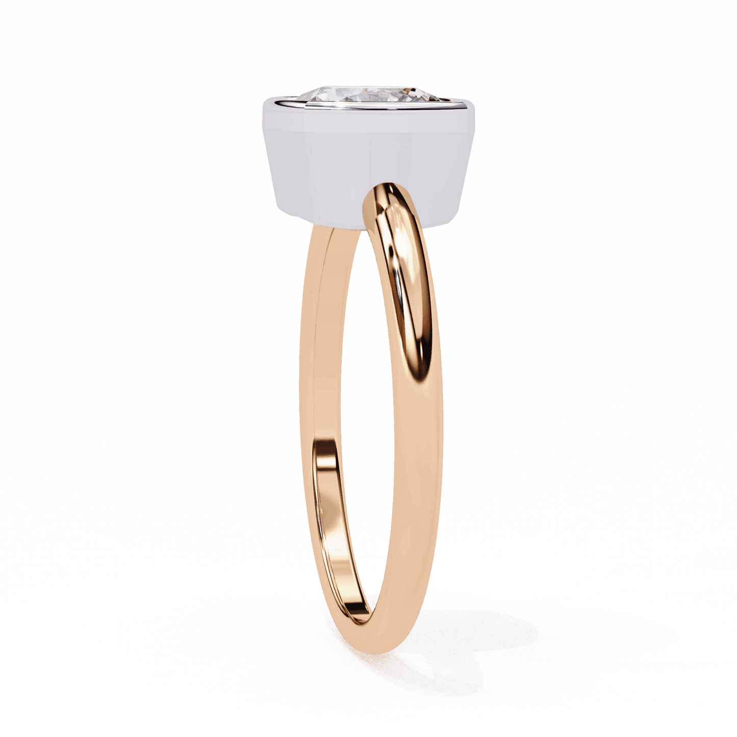 1.75 Carat Cushion Minimalist Solitaire Engagement Ring in Moissanite | House of Estara