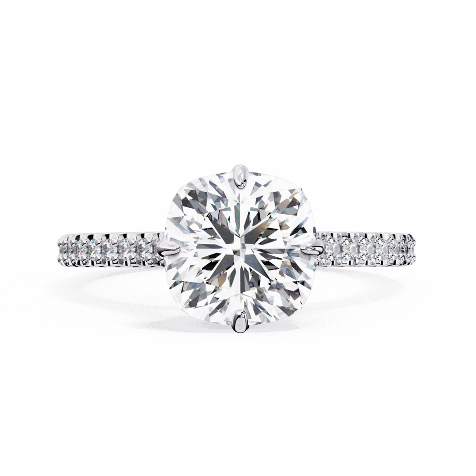 Cushion Hidden Halo Pavé