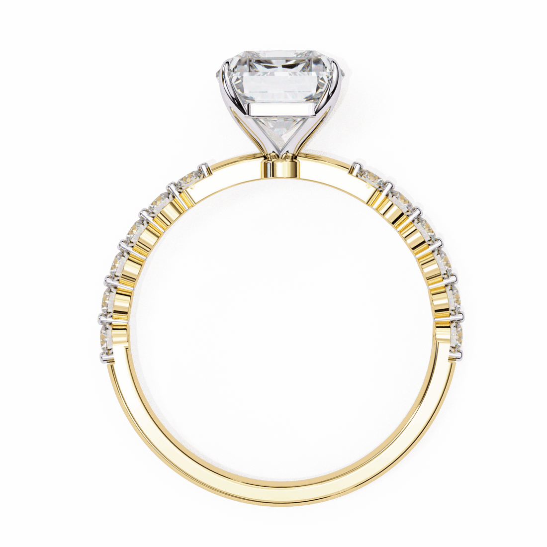 3.5 Carat Emerald Halo Solitaire Ring in Moissanite | House of Estara
