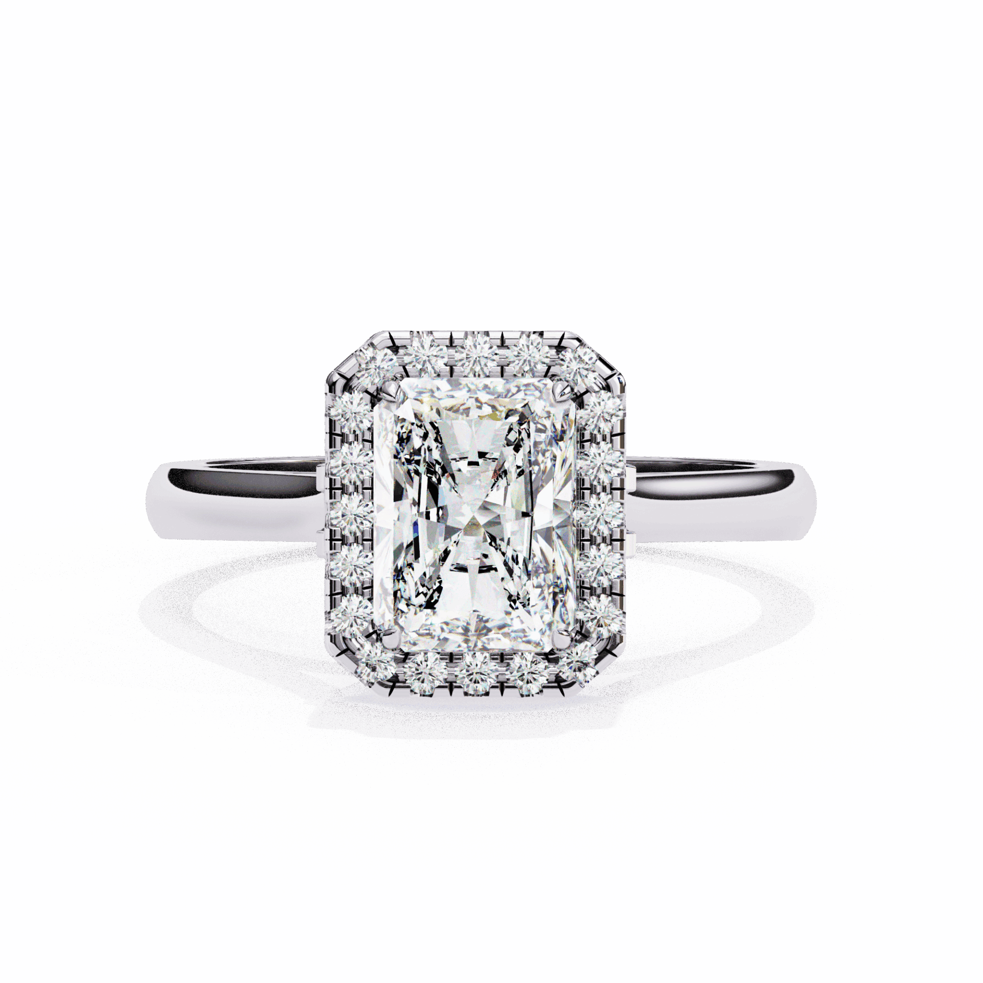 2.5 Carat Radiant Heritage Solitaire Ring in Moissanite | House of Estara