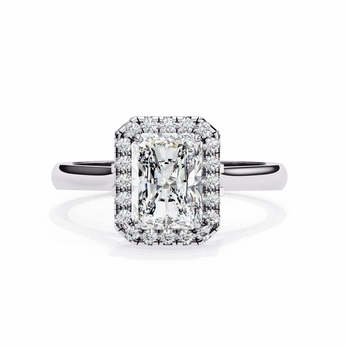 2.5 Carat Radiant Heritage Solitaire Ring in Moissanite | House of Estara